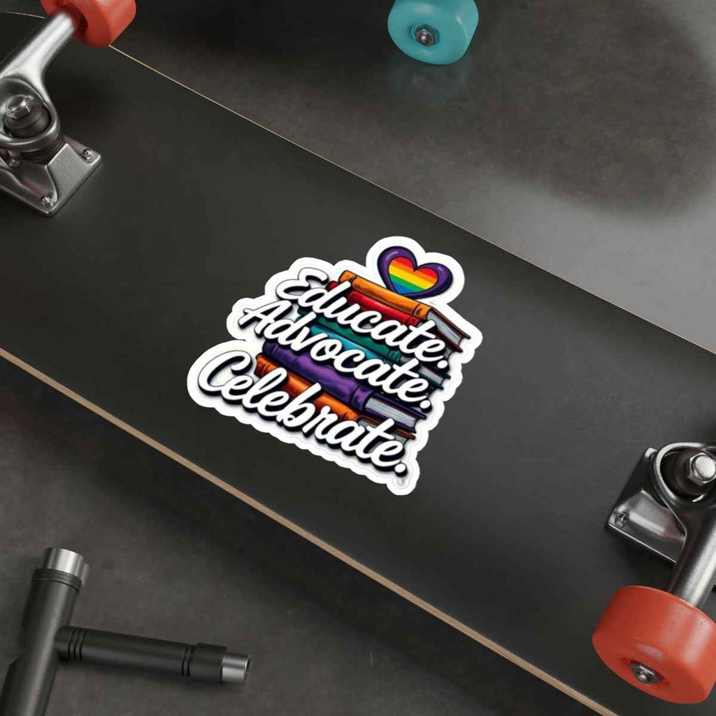 Educate Advocate Celebrate Die-Cut Sticker