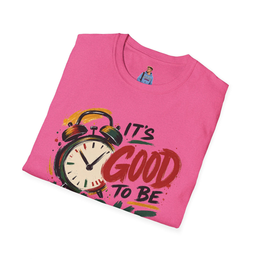T-Shirt — "It's Good To Be Woke" Graphic Tee (Alarm Clock Design)