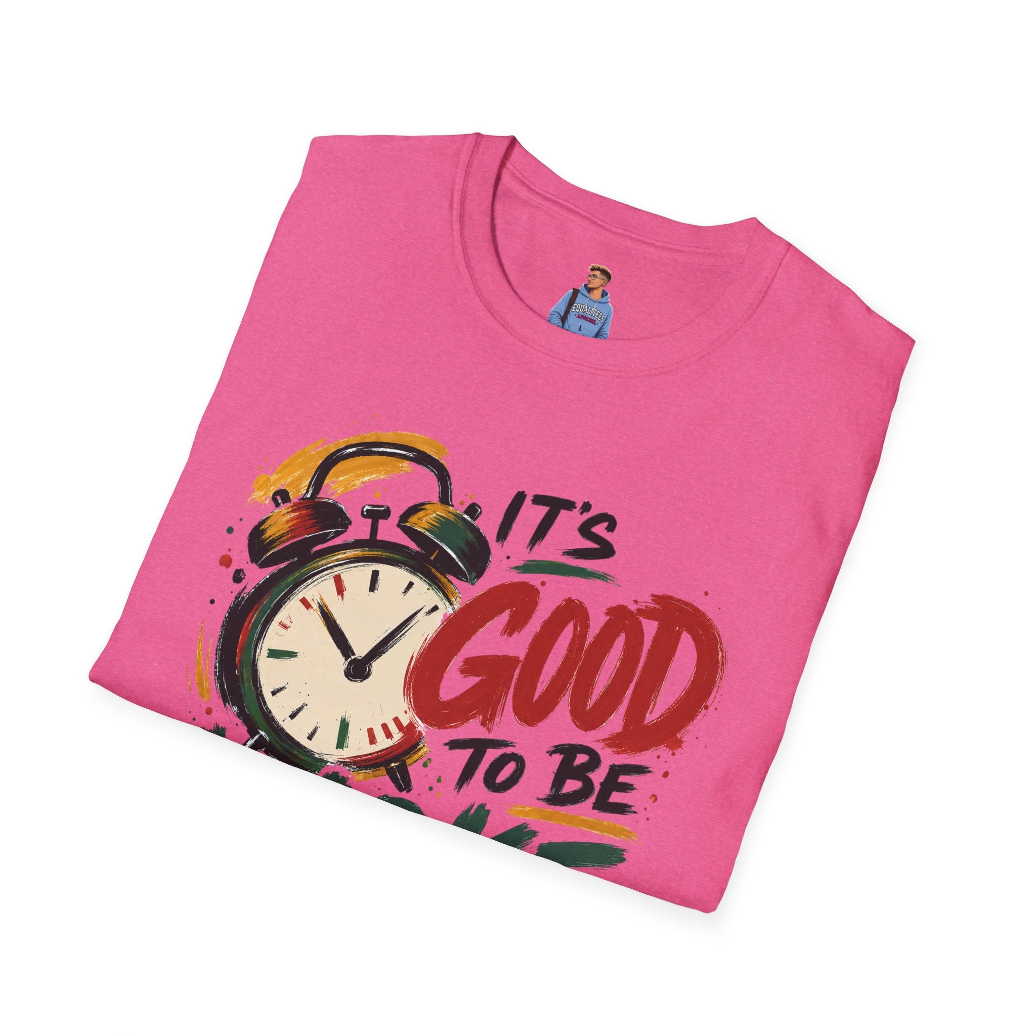 T-Shirt — "It's Good To Be Woke" Graphic Tee (Alarm Clock Design)