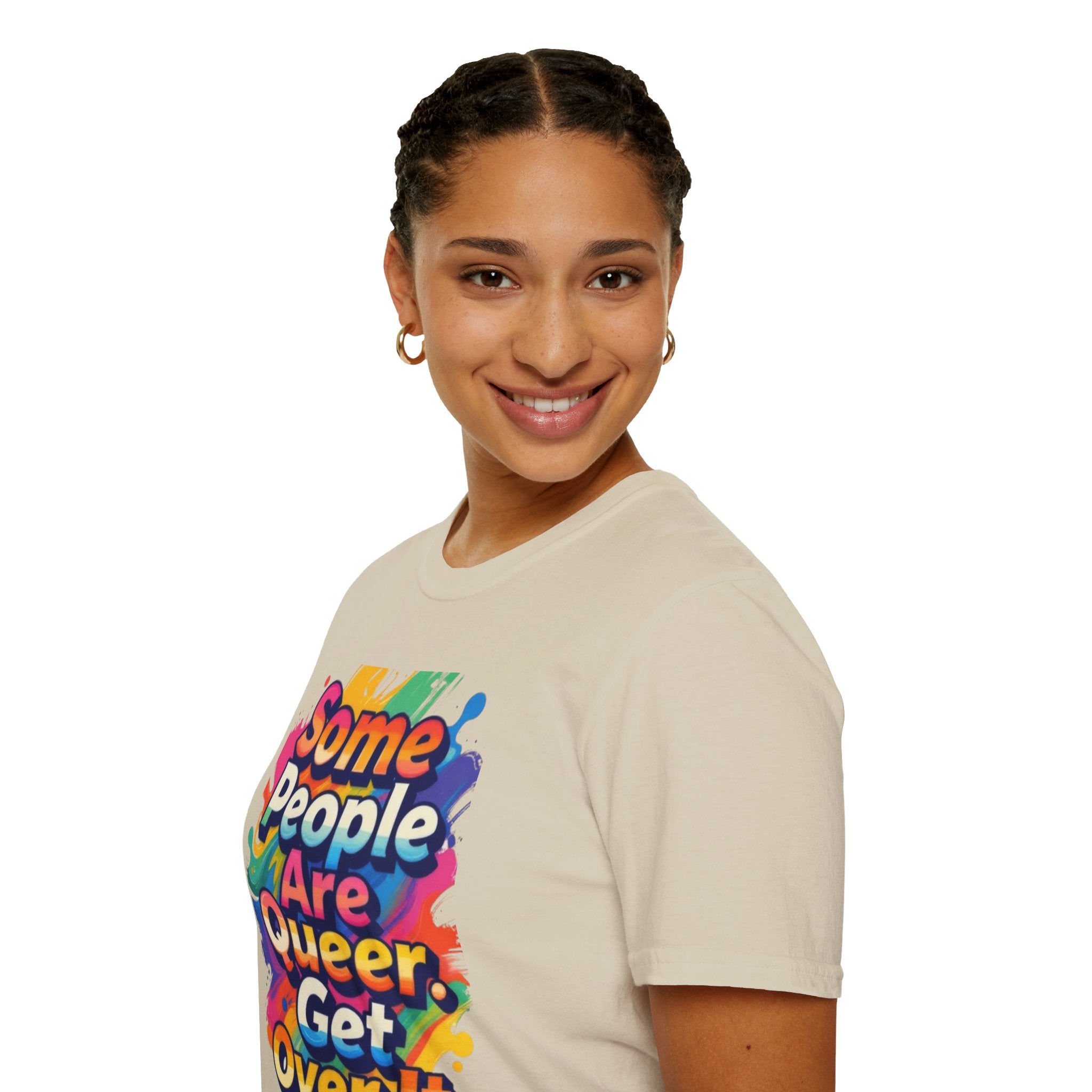 Some People Are Queer T-Shirt Rainbow Graphic