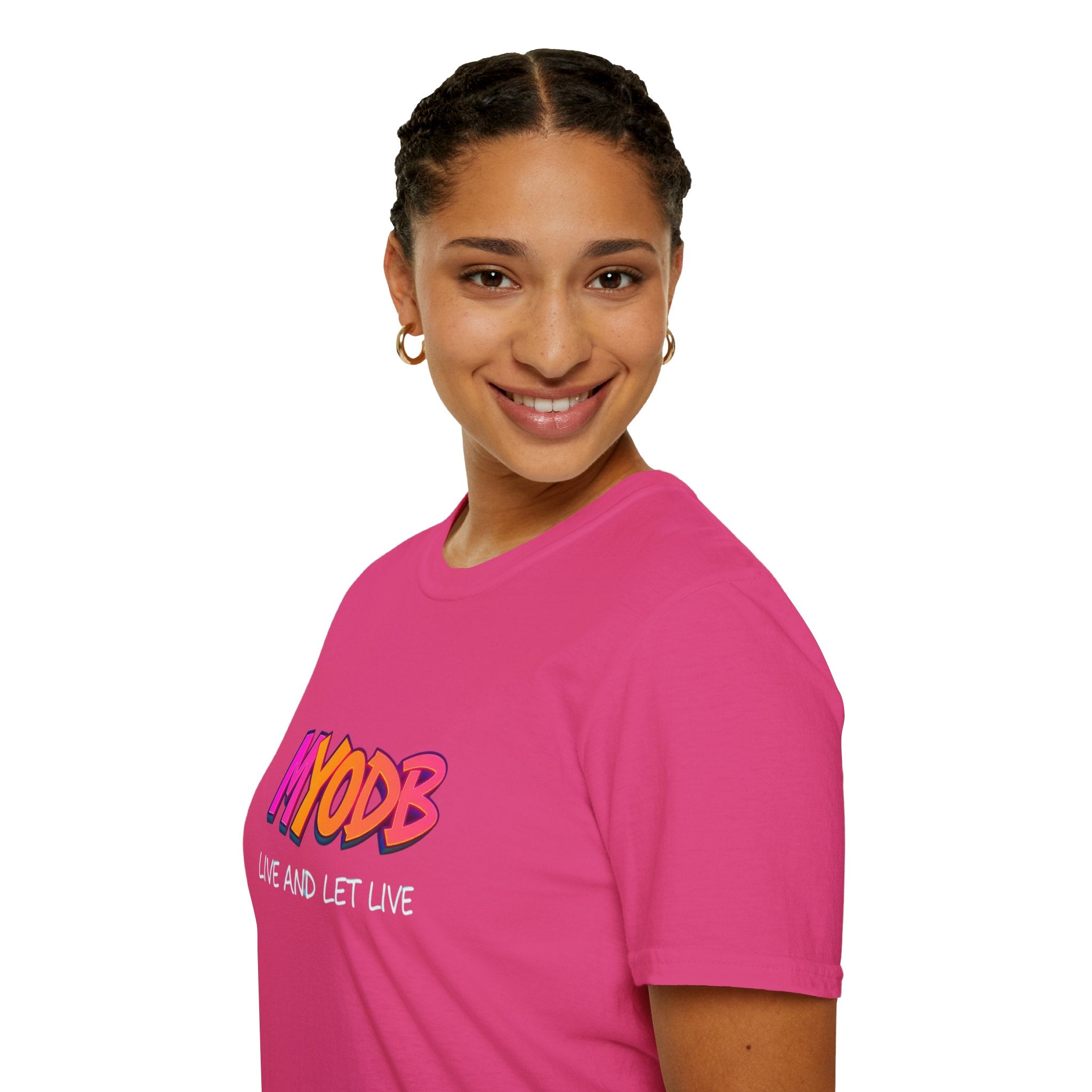 Camiseta MYODB "Vive y deja vivir" | Camiseta unisex de estilo suave | Ropa informal