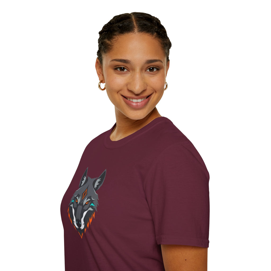 Mystical Wolf Design Unisex Softstyle T-shirt