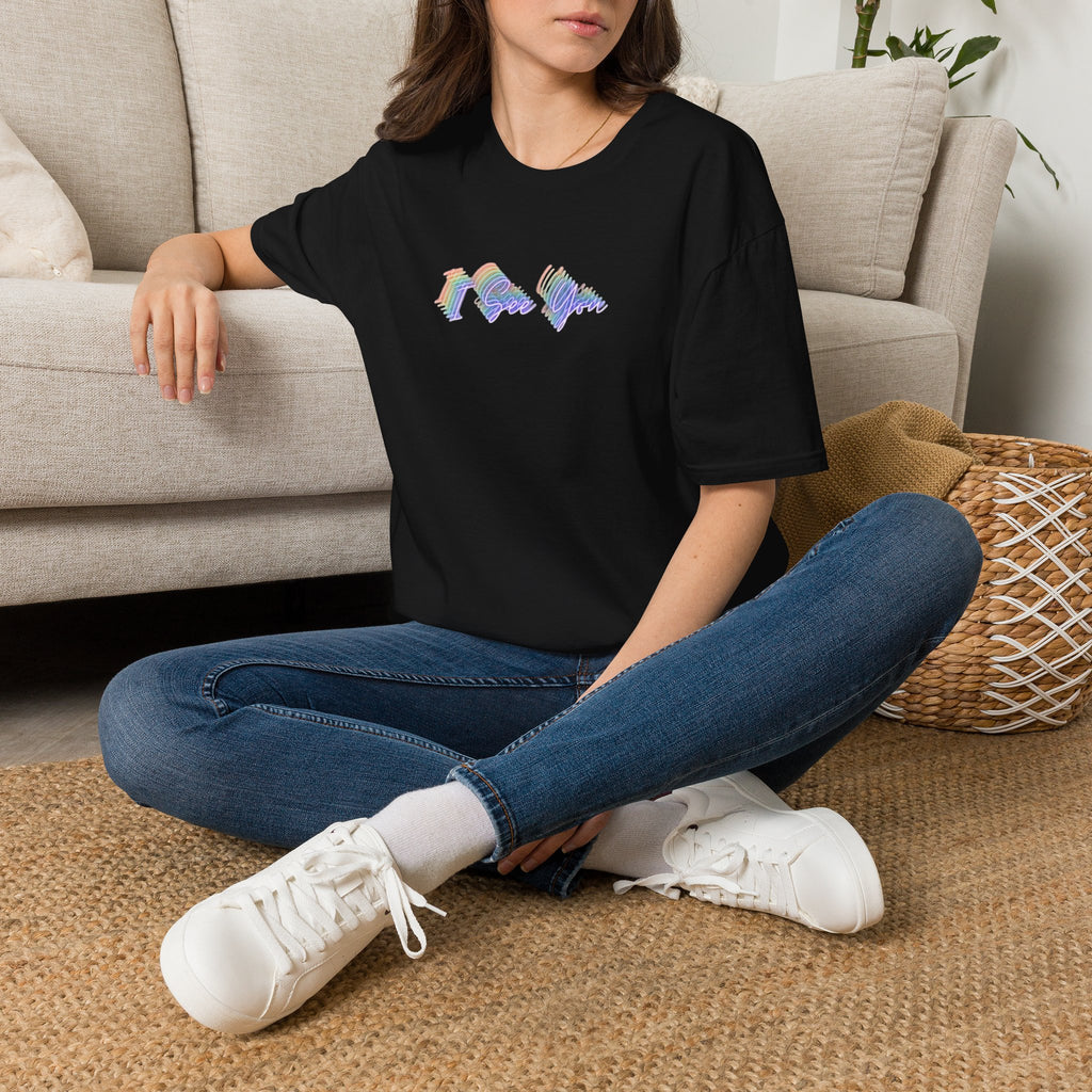 I See You Unisex Softstyle T-Shirt - Colorful Wave Design for LGBTQ+ Visibility