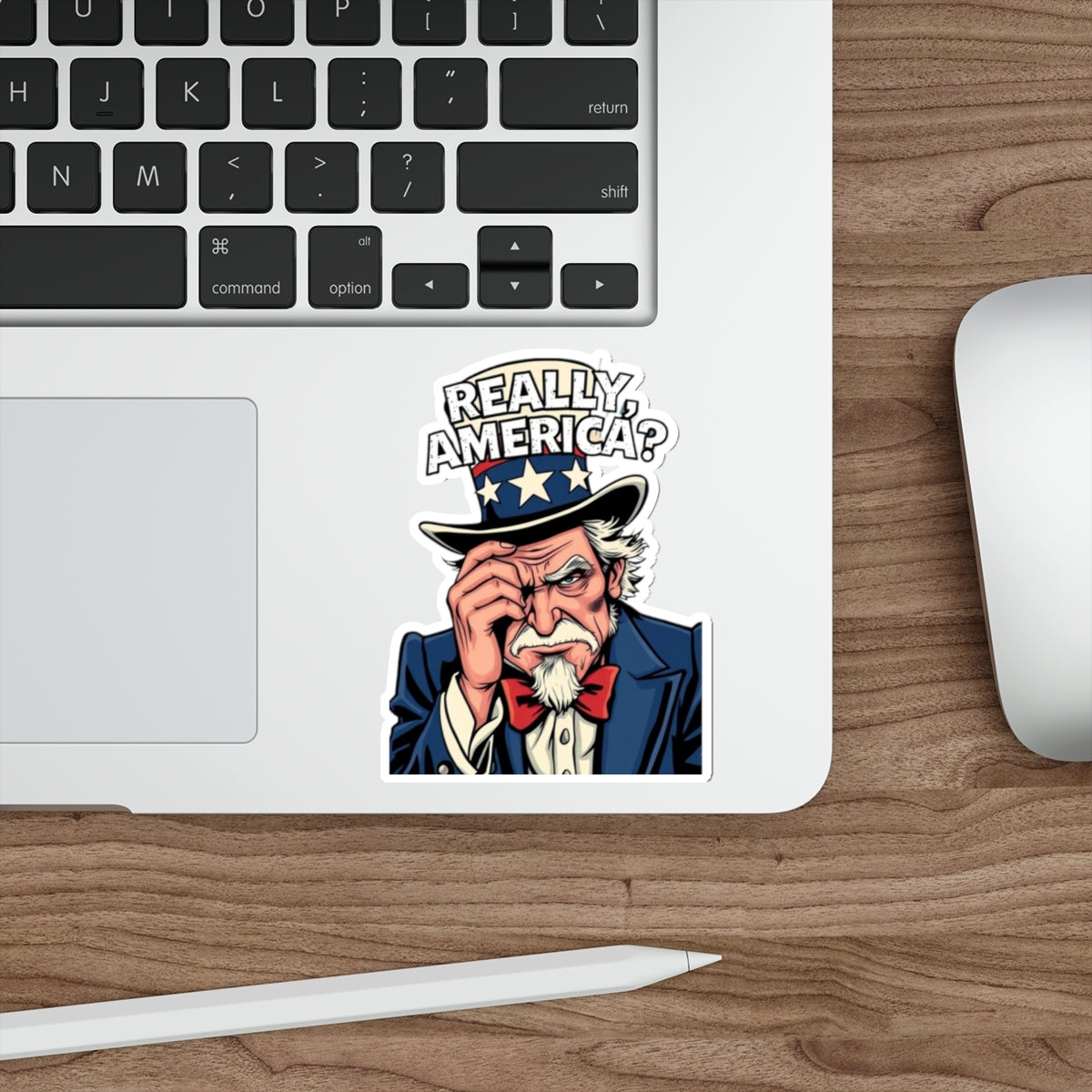 Die-Cut Stickers - Embarrassed Uncle Sam - EqualiTees.Me