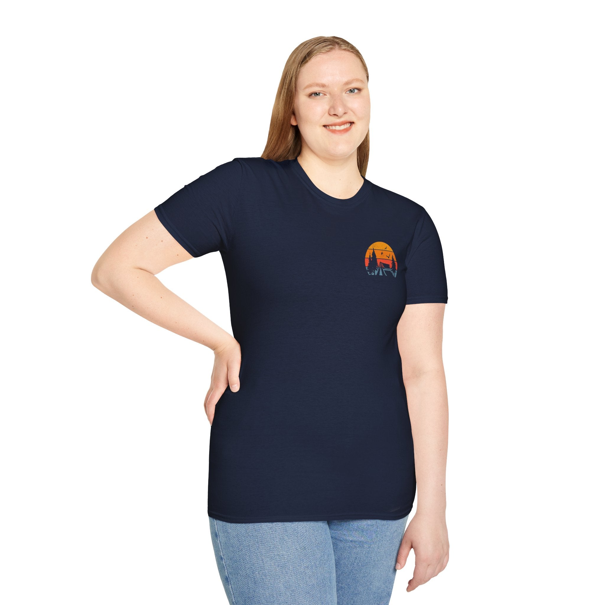 Unisex Softstyle T-Shirt - 'I'd Rather Be Camping' Adventure Tee