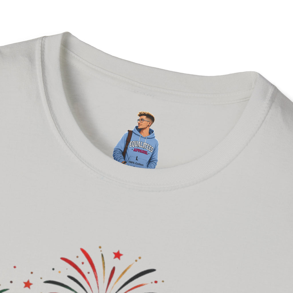 Juneteenth T-Shirt - "Happy Juneteenth" Fireworks Celebration Tee
