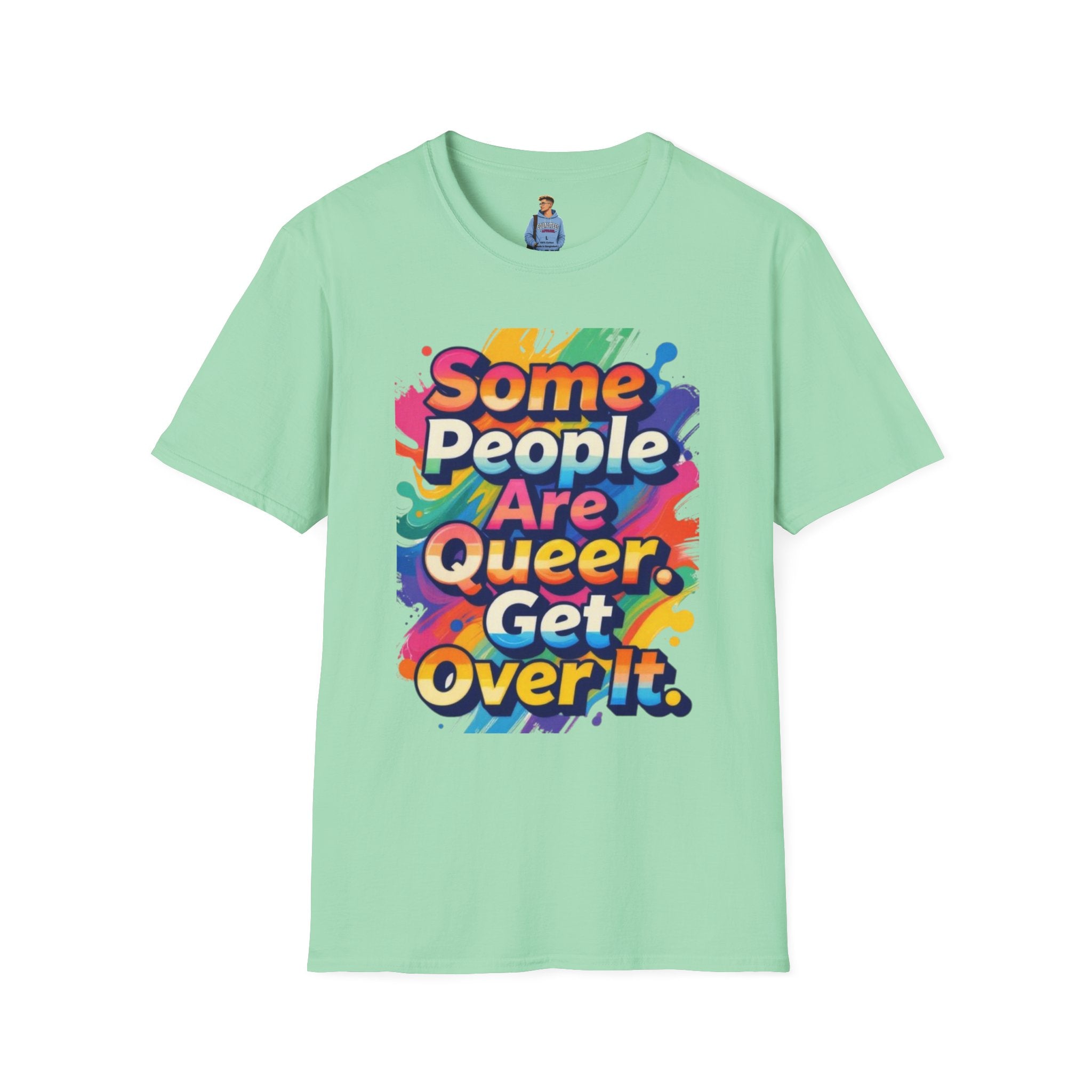 Some People Are Queer T-Shirt Rainbow Graphic