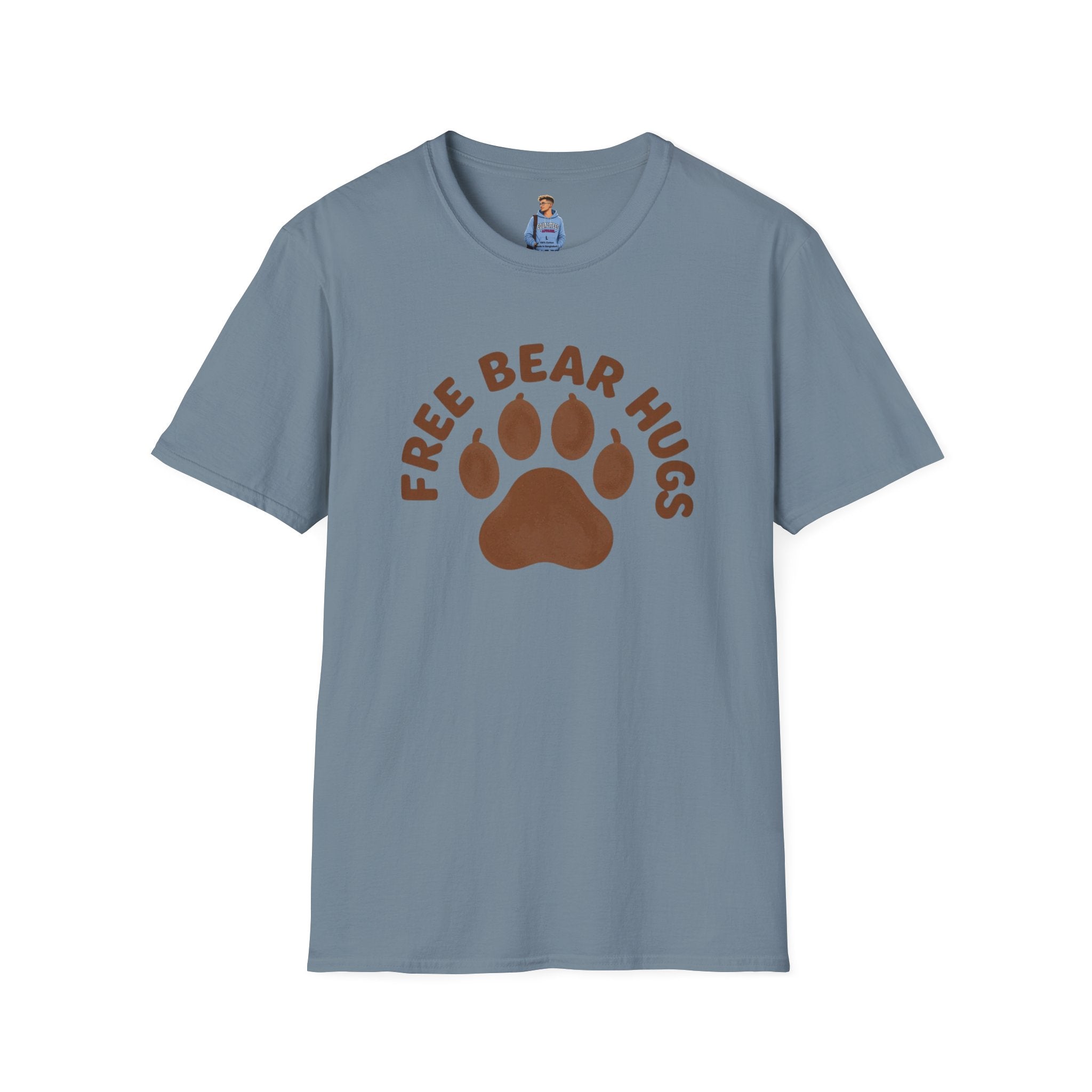 Free Bear Hugs T-Shirt — Cute Paw Print Wildlife Tee