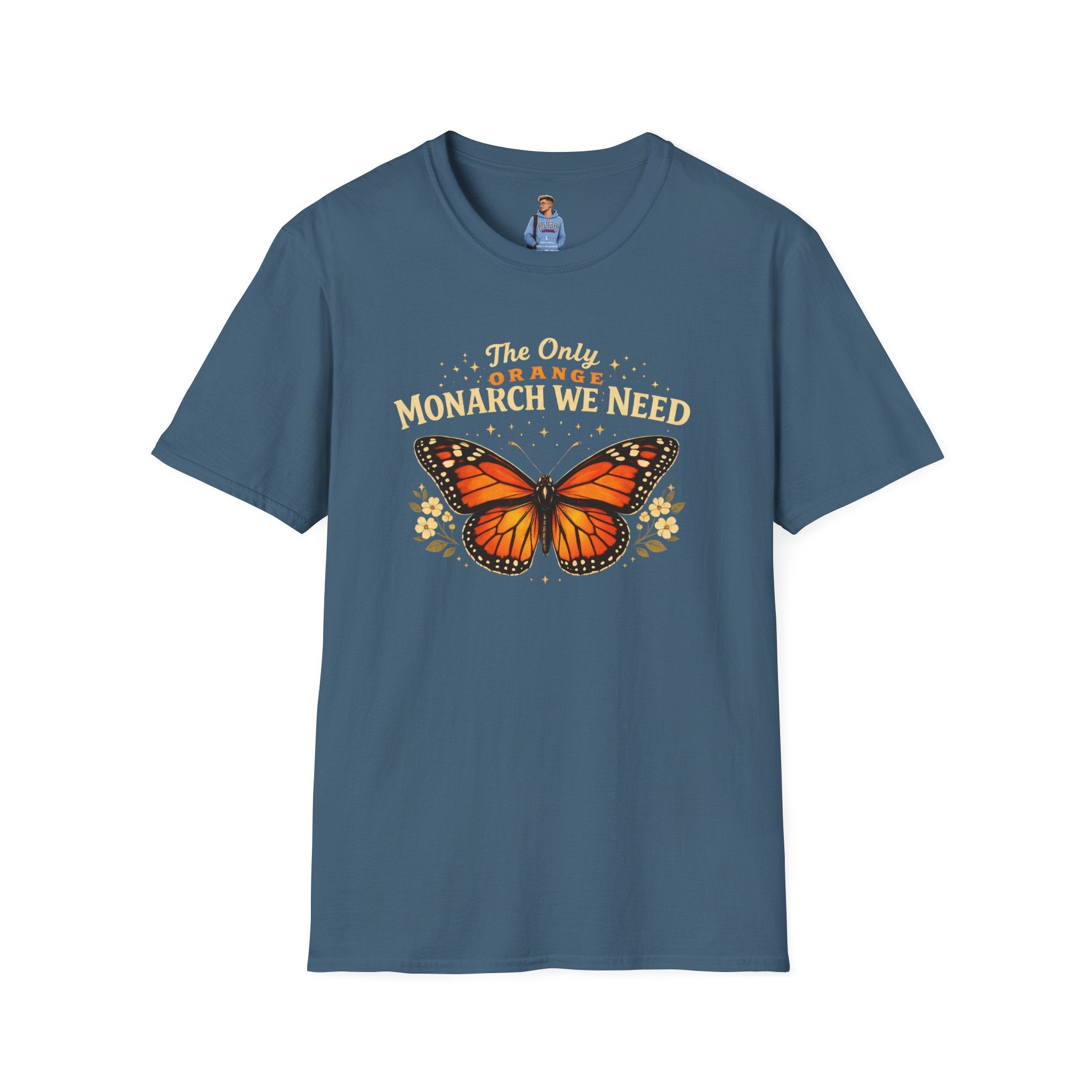 Monarch Butterfly T-Shirt — "The Only Orange Monarch We Need" No Kings Tee