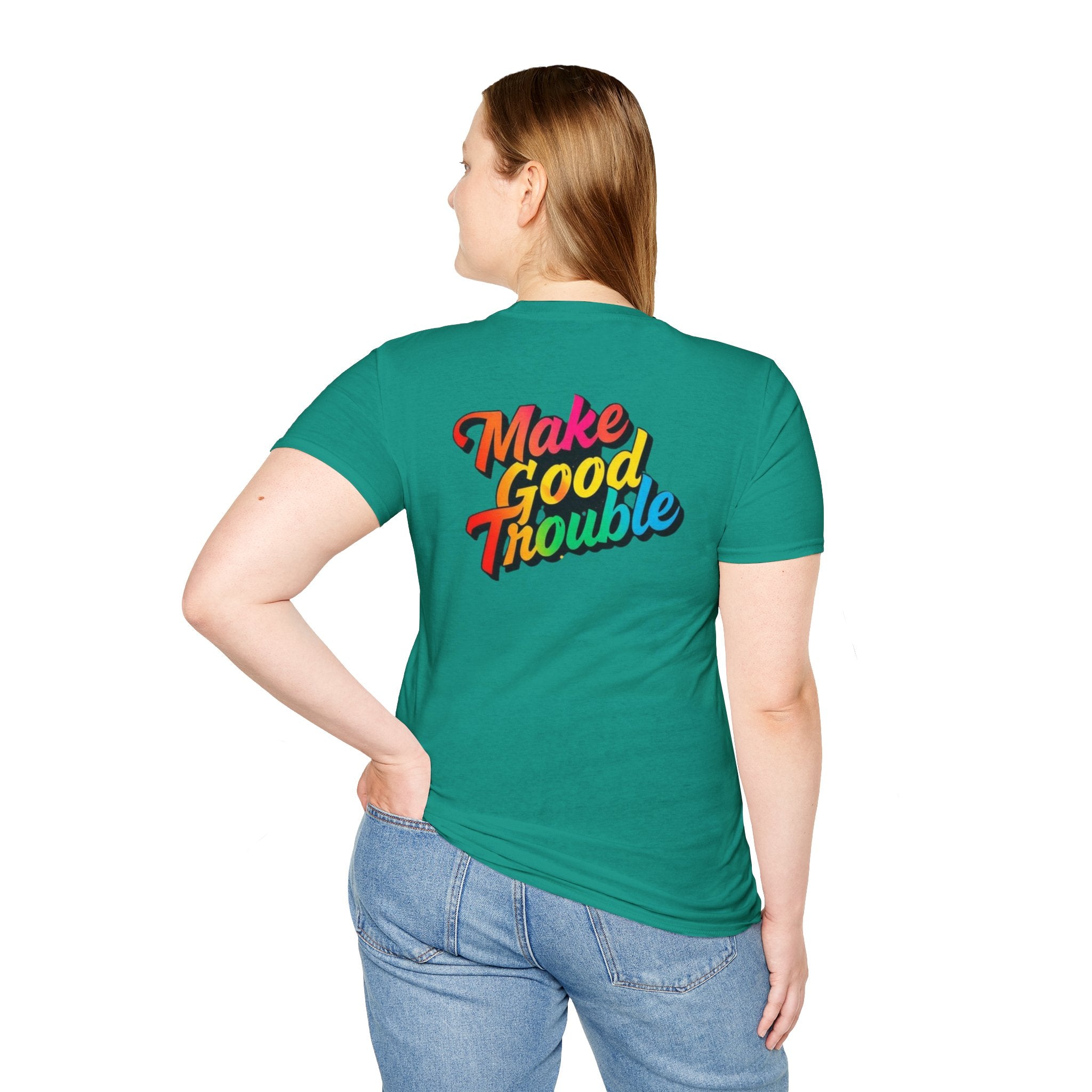 Make Good Trouble' Rainbow T-Shirt