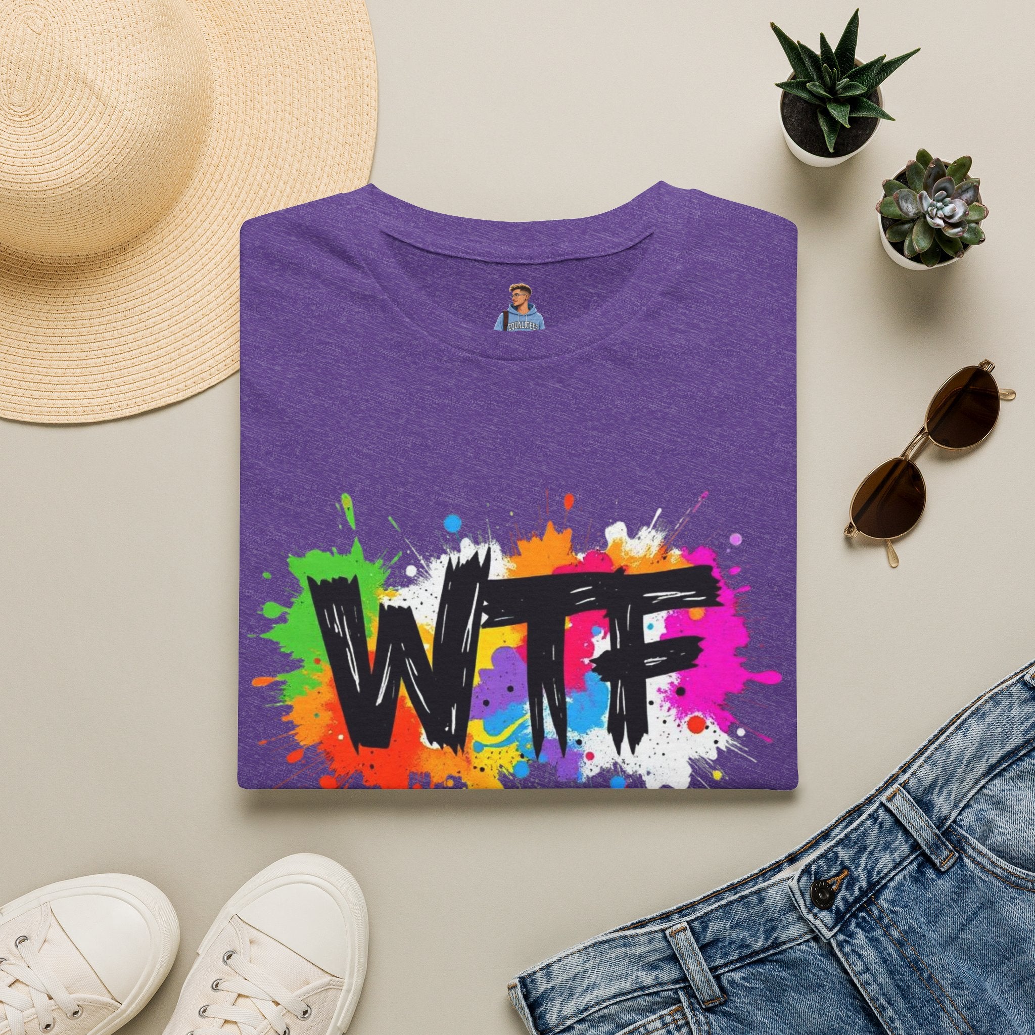 Bold Rainbow WTF Color Splash T-Shirt