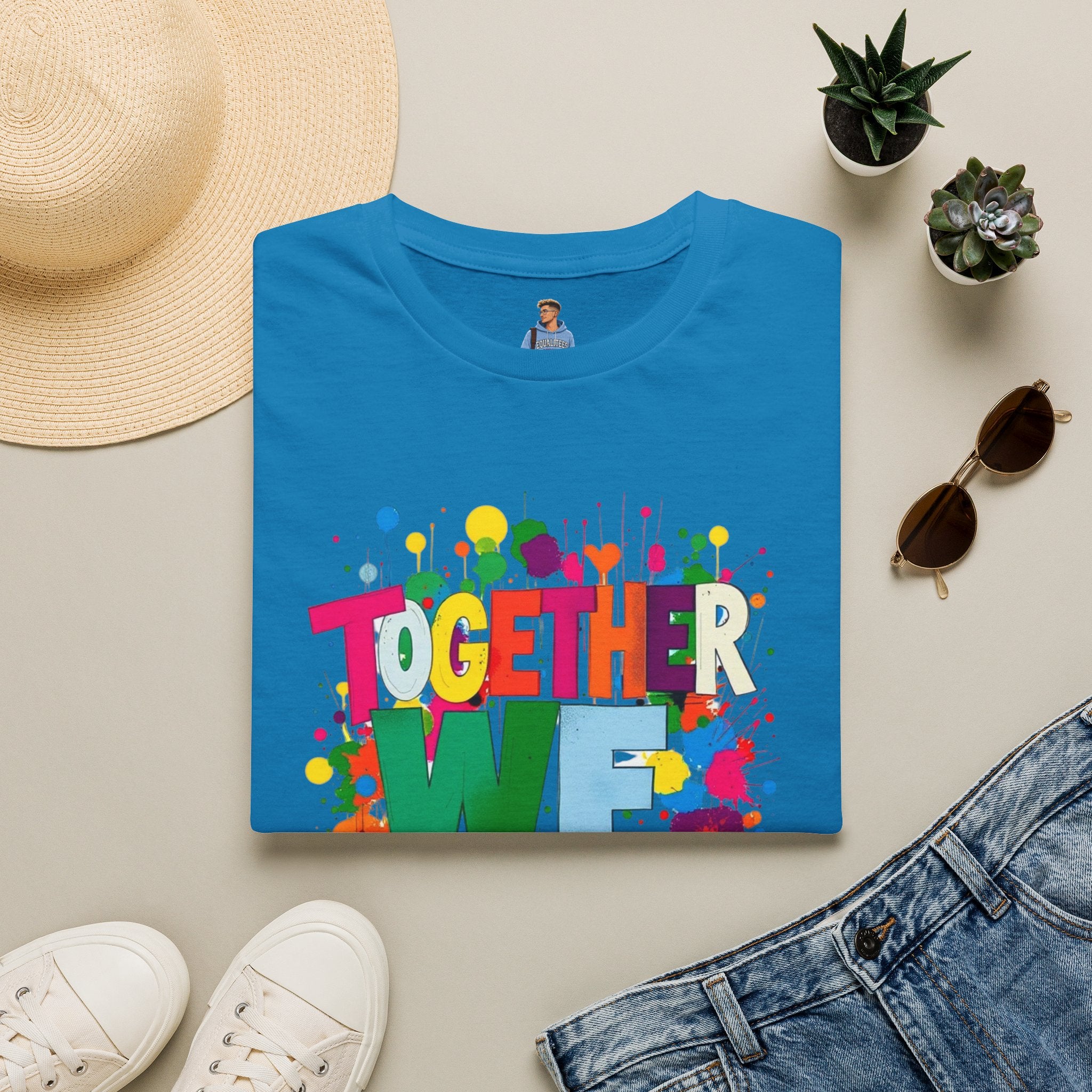 Juntos nos levantamos Camiseta unisex de estilo suave
