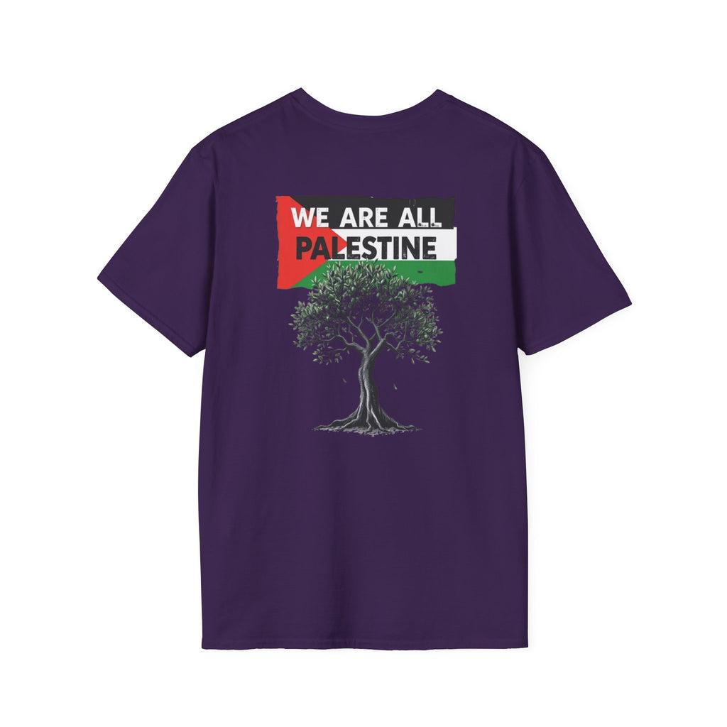 Camiseta unisex de estilo suave: "Apoya a Gaza y todos somos Palestina".