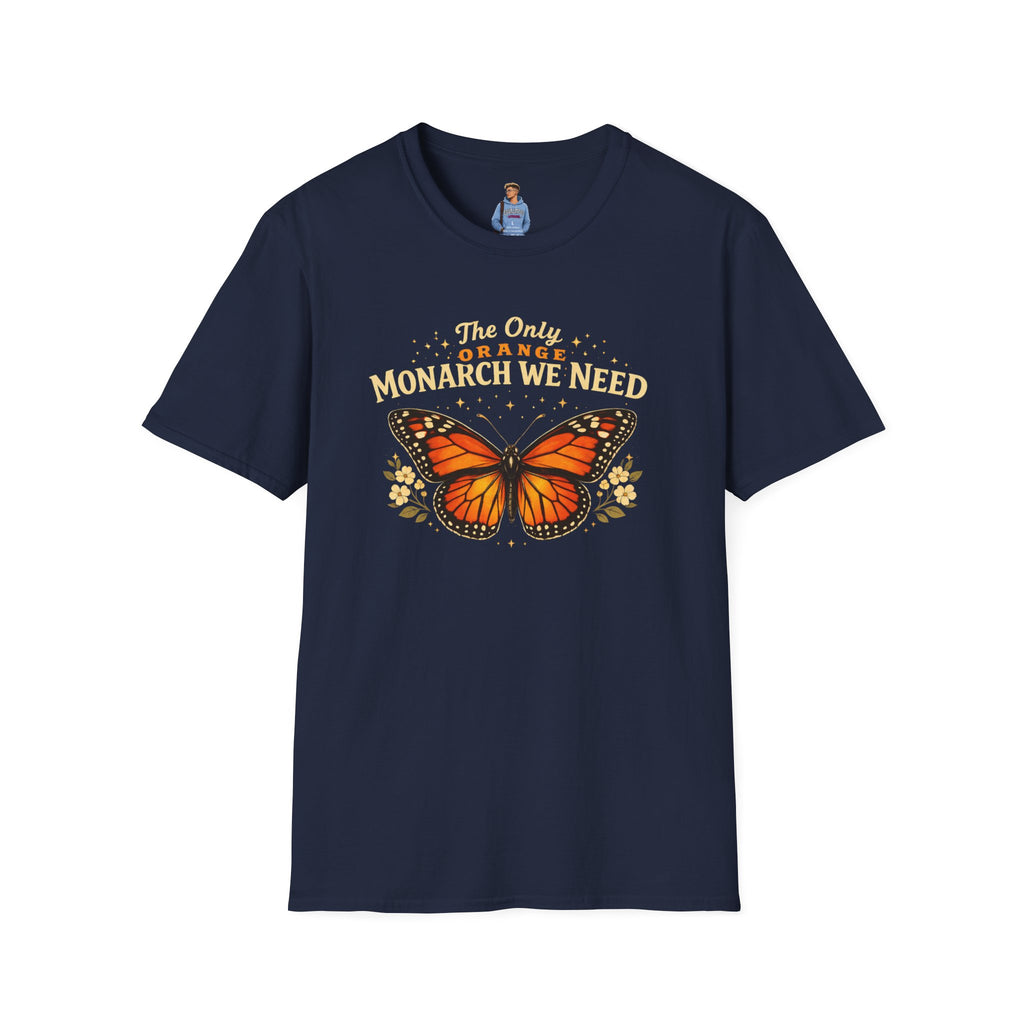 Monarch Butterfly T-Shirt — "The Only Orange Monarch We Need" No Kings Tee