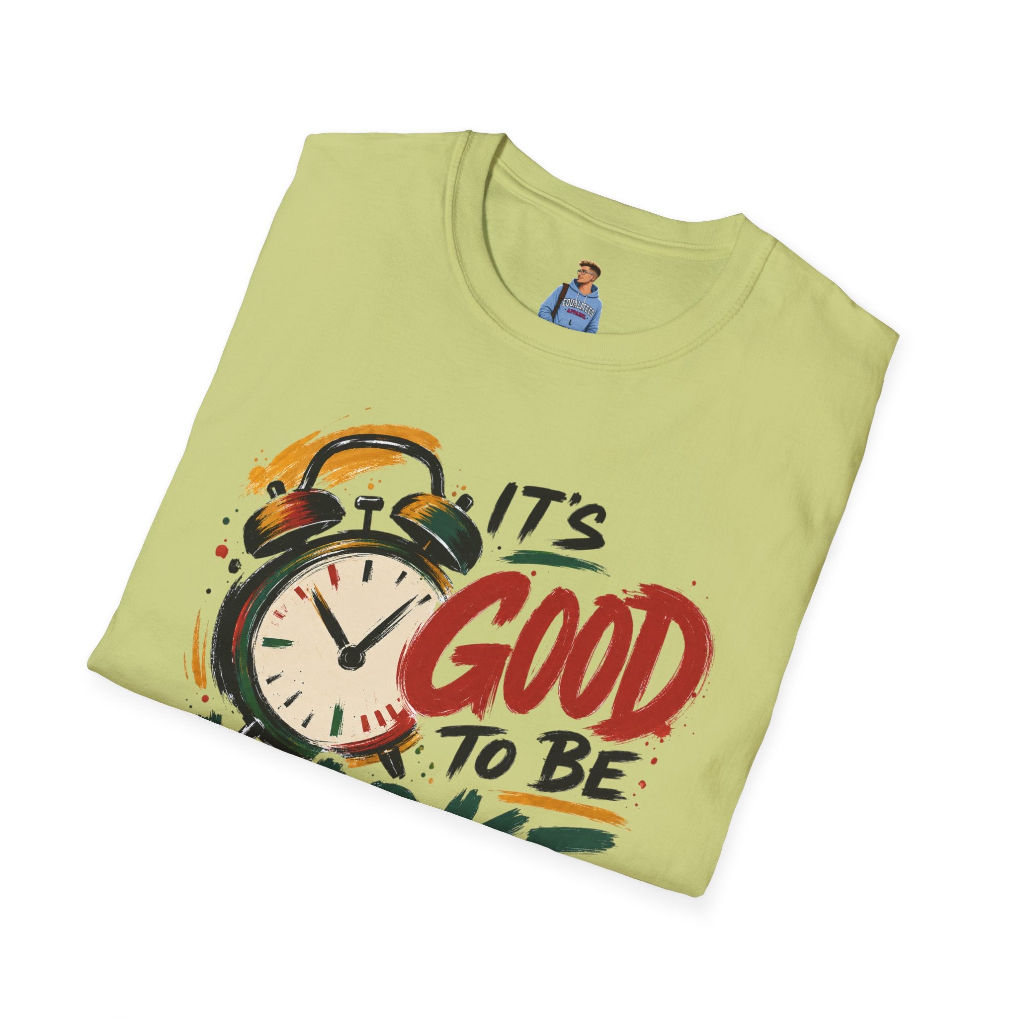 T-Shirt — "It's Good To Be Woke" Graphic Tee (Alarm Clock Design)