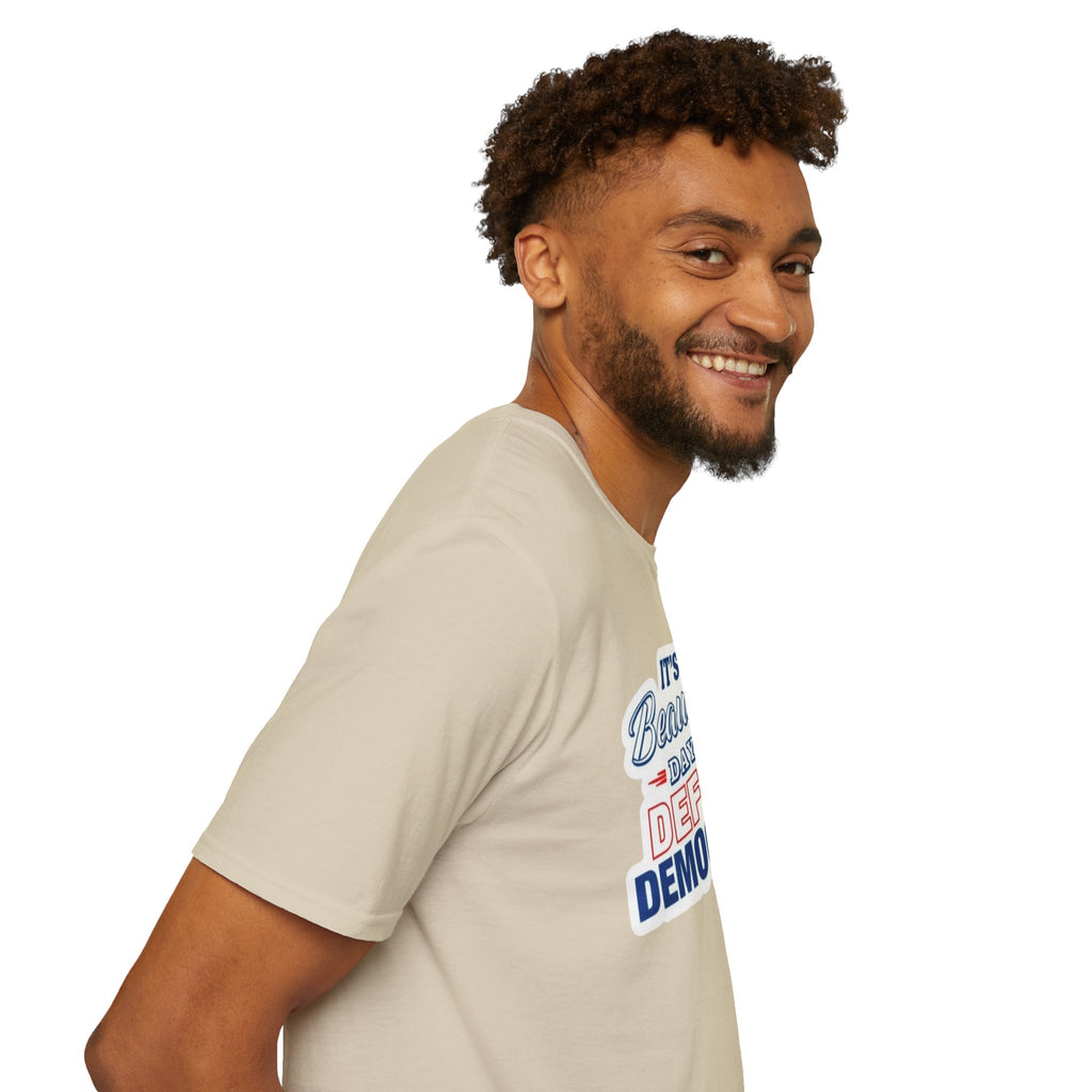 Defend Democracy Unisex Softstyle T-Shirt - Perfect for Activism and Everyday Wear