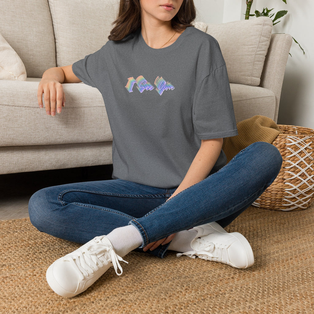 I See You Unisex Softstyle T-Shirt - Colorful Wave Design for LGBTQ+ Visibility