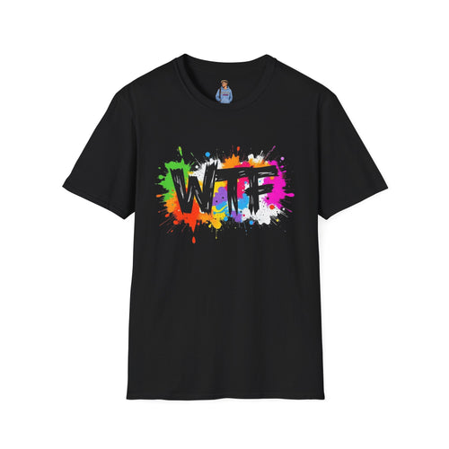 Bold Rainbow WTF Color Splash T-Shirt