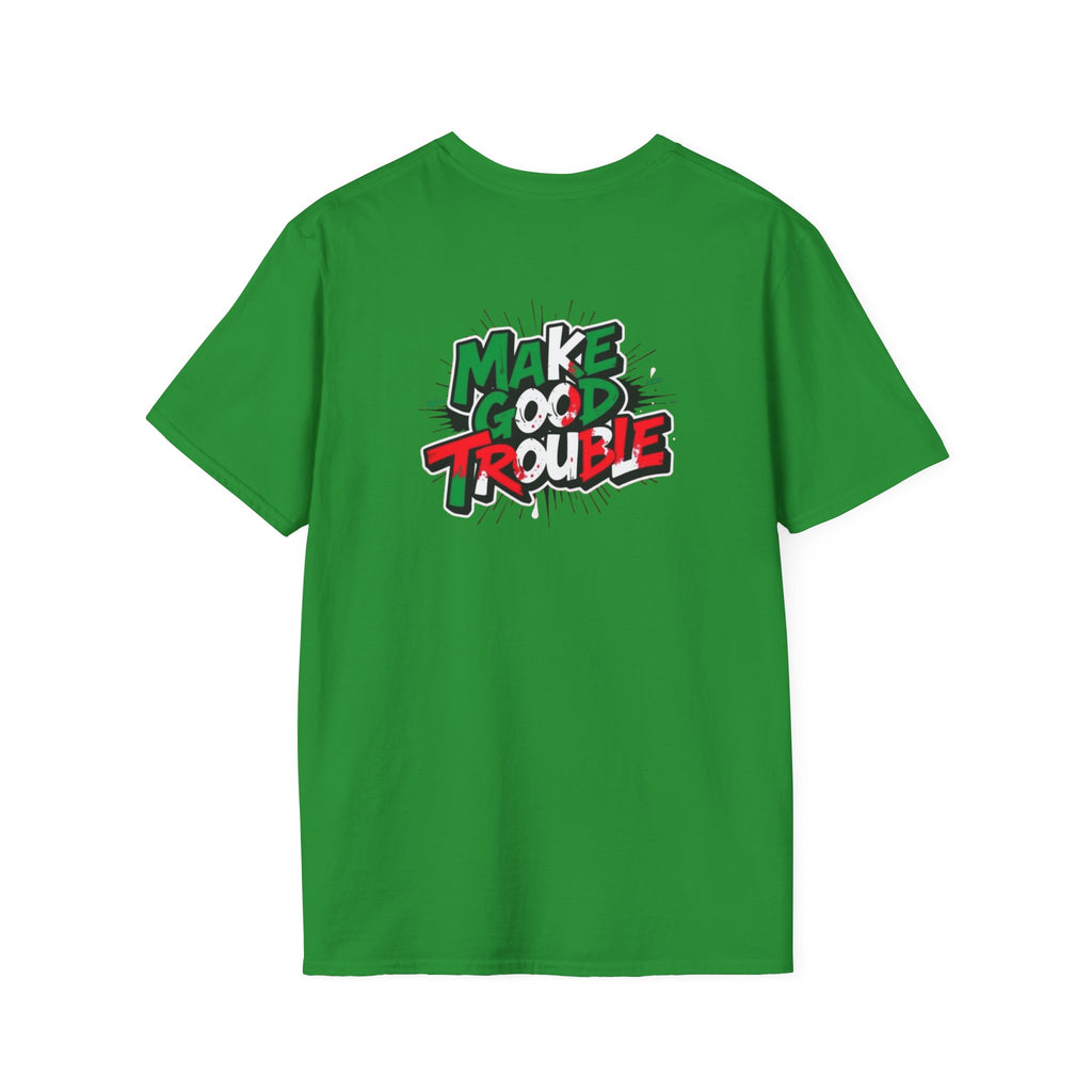 Camiseta unisex de estilo suave Make Good Trouble | Divertida camiseta gráfica para activistas y creadores de tendencias