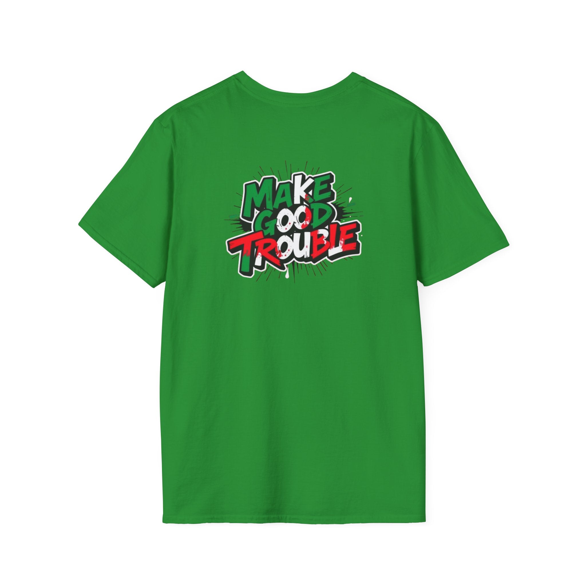 Camiseta unisex de estilo suave Make Good Trouble | Divertida camiseta gráfica para activistas y creadores de tendencias