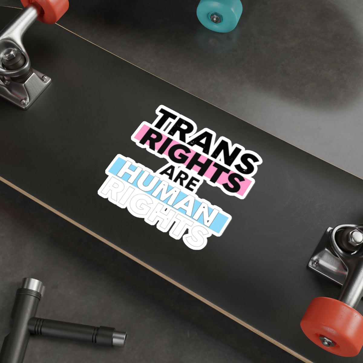 Die-Cut Stickers - TRANS RIGHTS ARE HUMAN RIGHTS - EqualiTees.Me