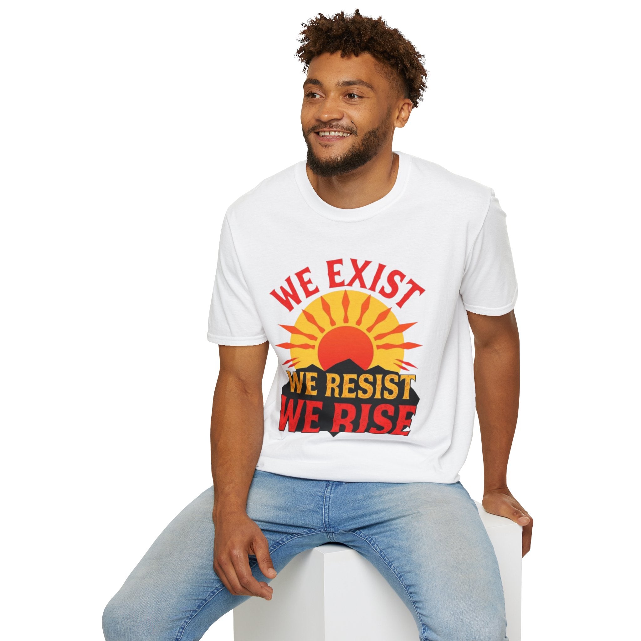 Unisex Softstyle T-Shirt, We Exist We Resist We Rise