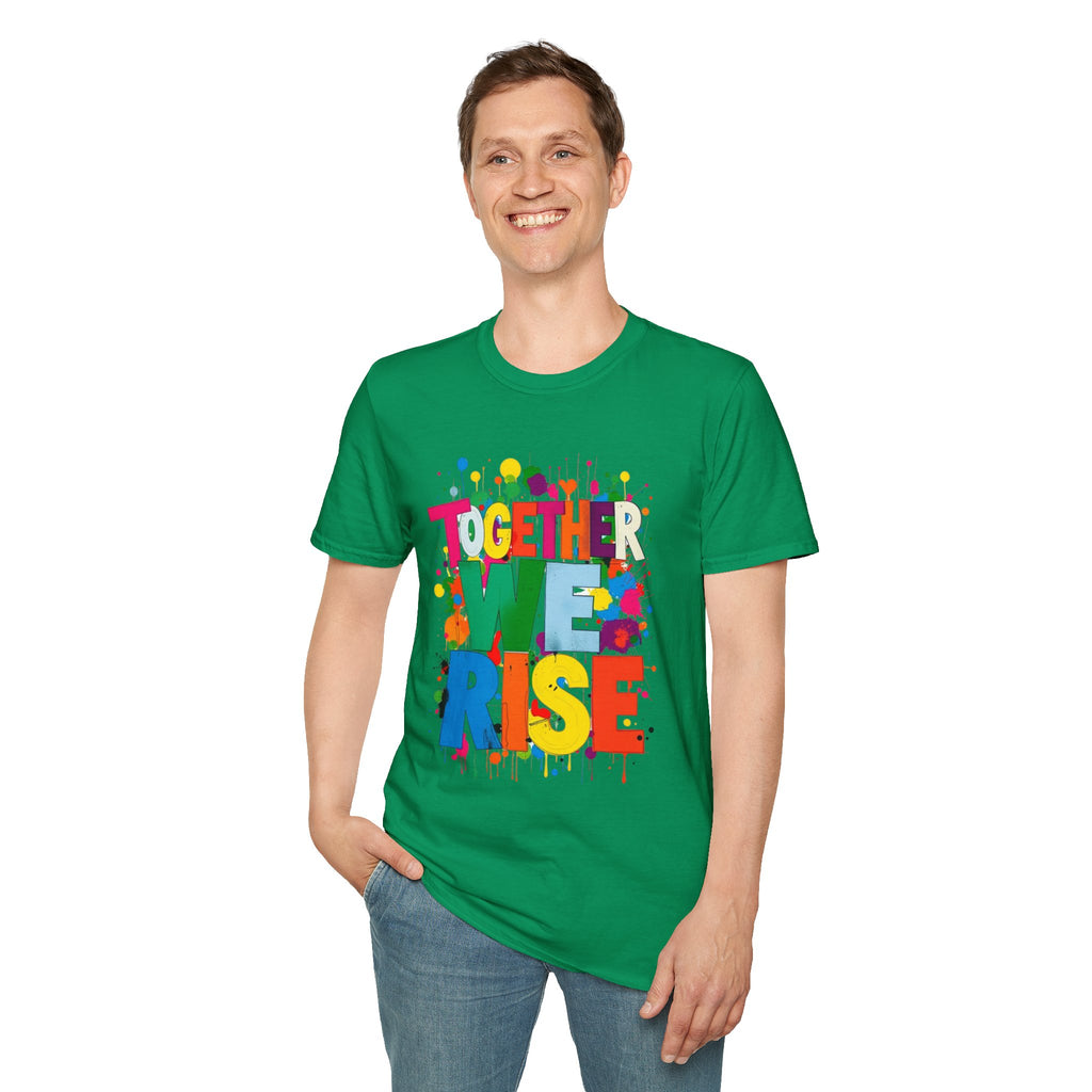 Juntos nos levantamos Camiseta unisex de estilo suave