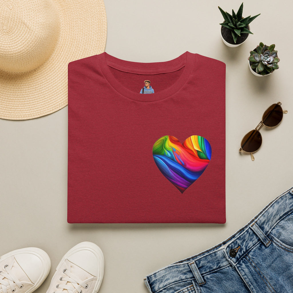Camiseta unisex Softstyle - Diseño de corazón de orgullo con la frase 'La existencia es resistencia'