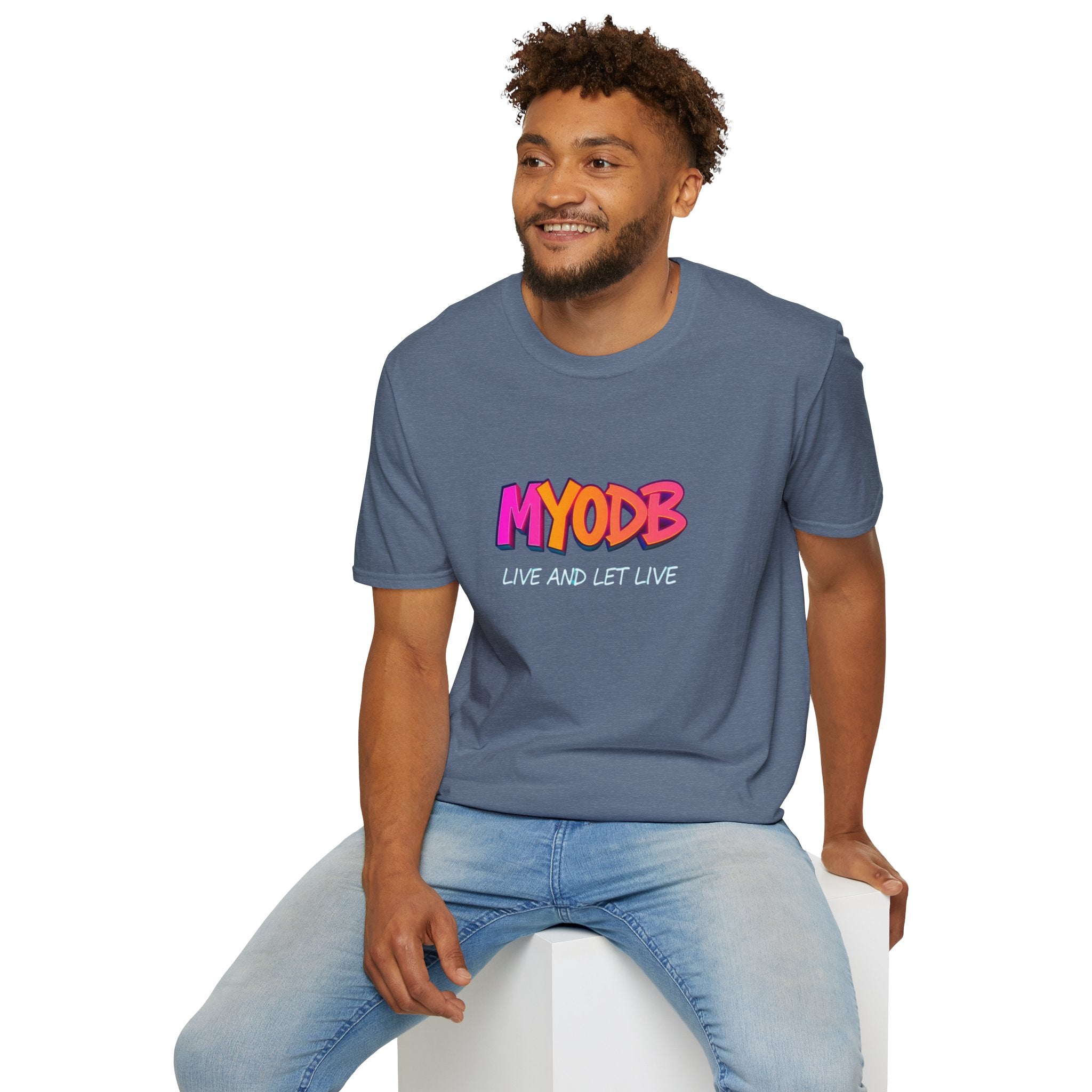 Camiseta MYODB "Vive y deja vivir" | Camiseta unisex de estilo suave | Ropa informal