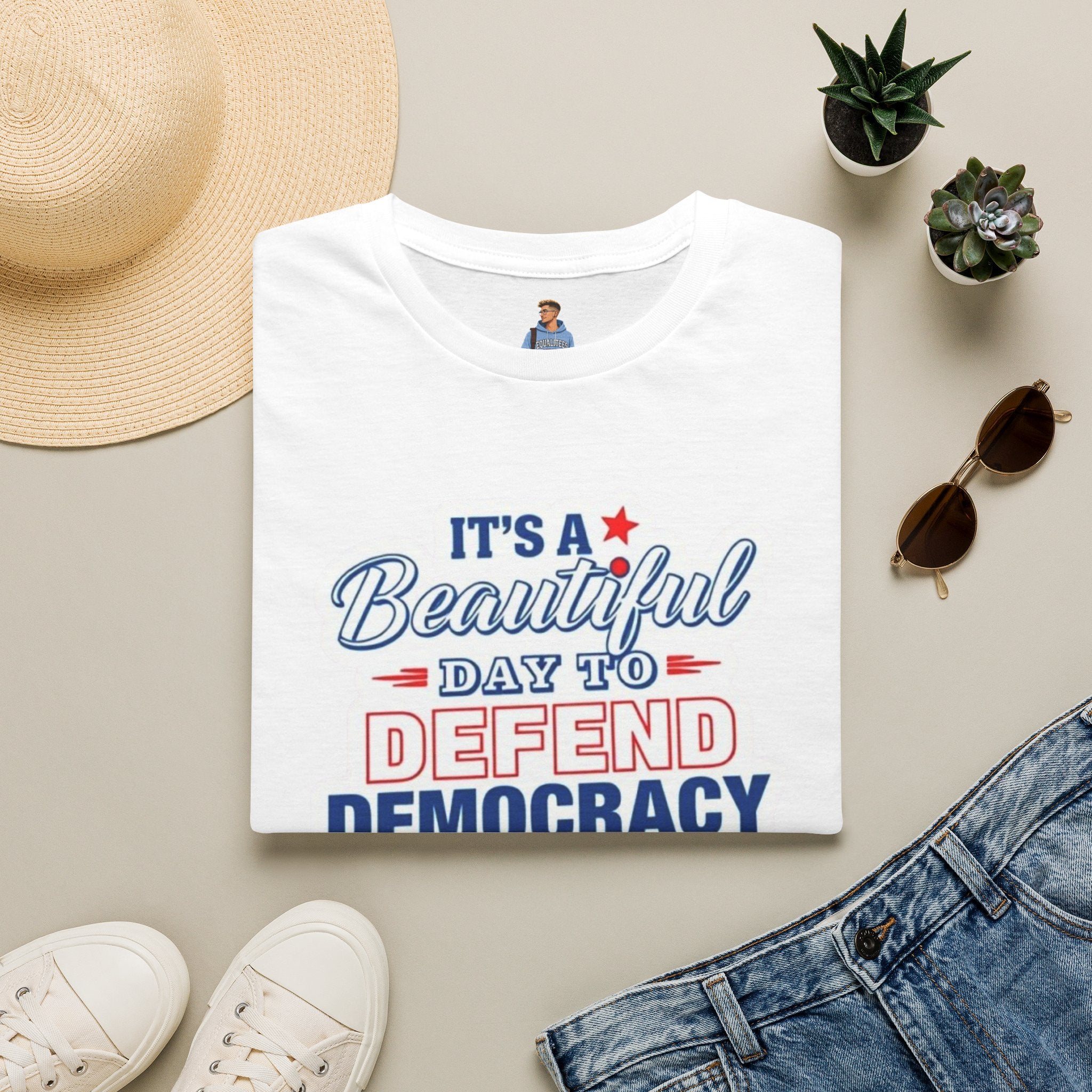 Defend Democracy Unisex Softstyle T-Shirt - Perfect for Activism and Everyday Wear