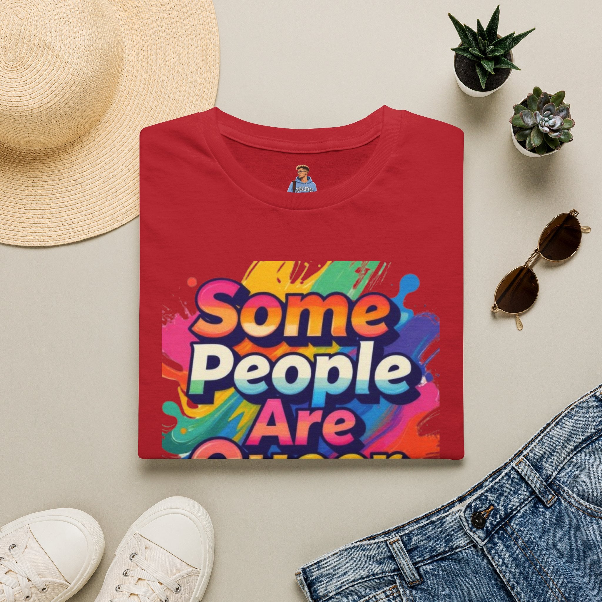 Some People Are Queer T-Shirt Rainbow Graphic
