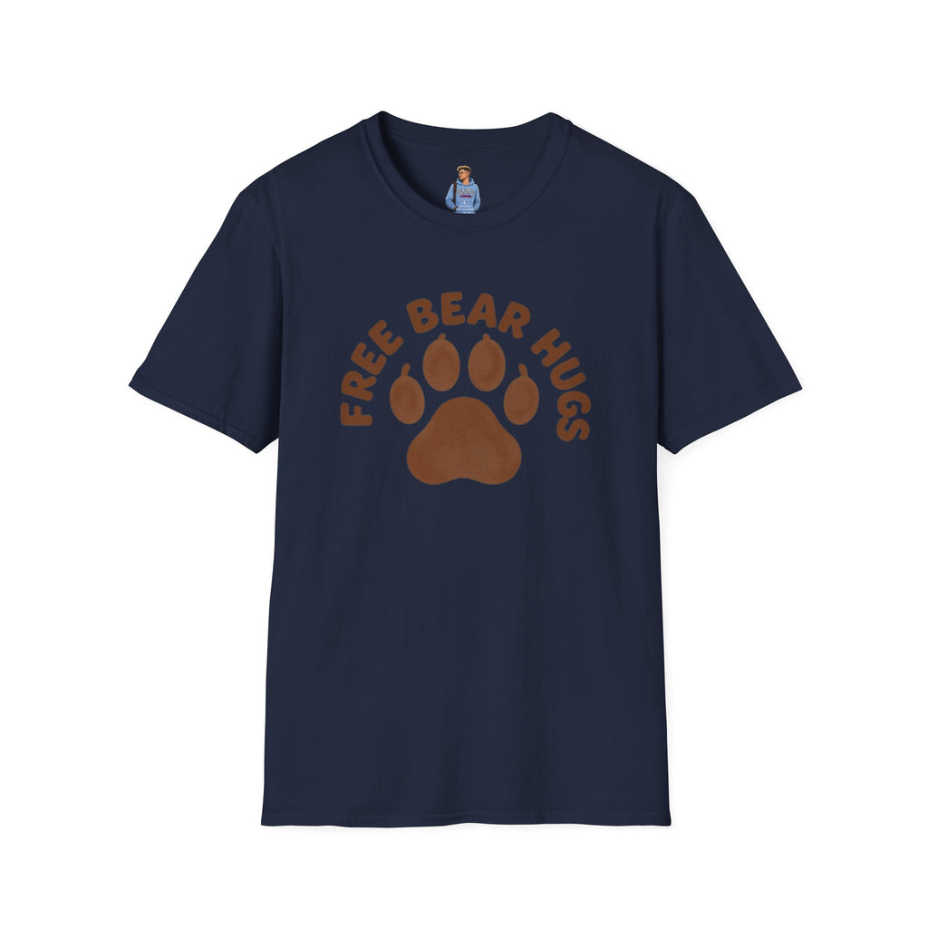 Free Bear Hugs T-Shirt — Cute Paw Print Wildlife Tee