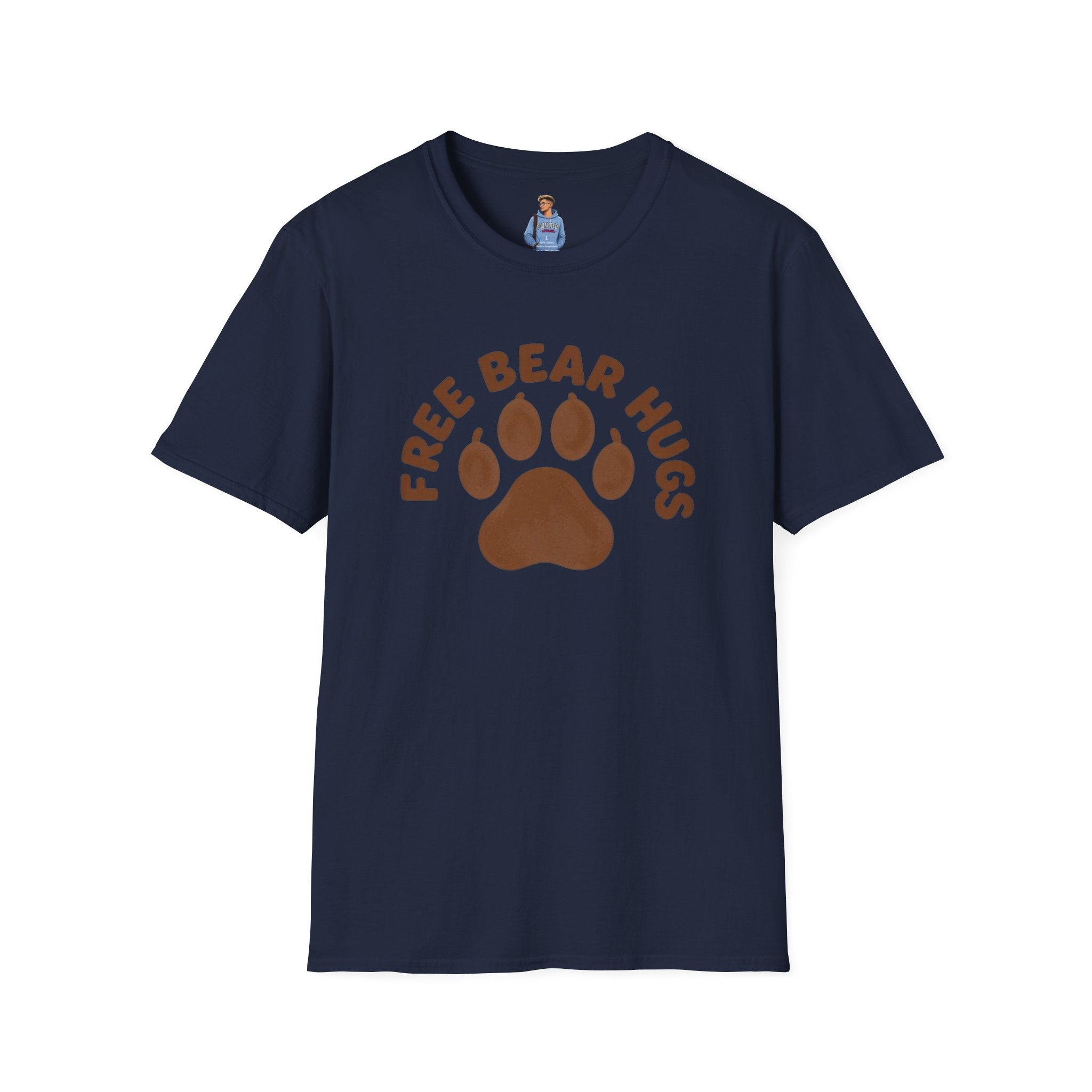 Free Bear Hugs T-Shirt — Cute Paw Print Wildlife Tee