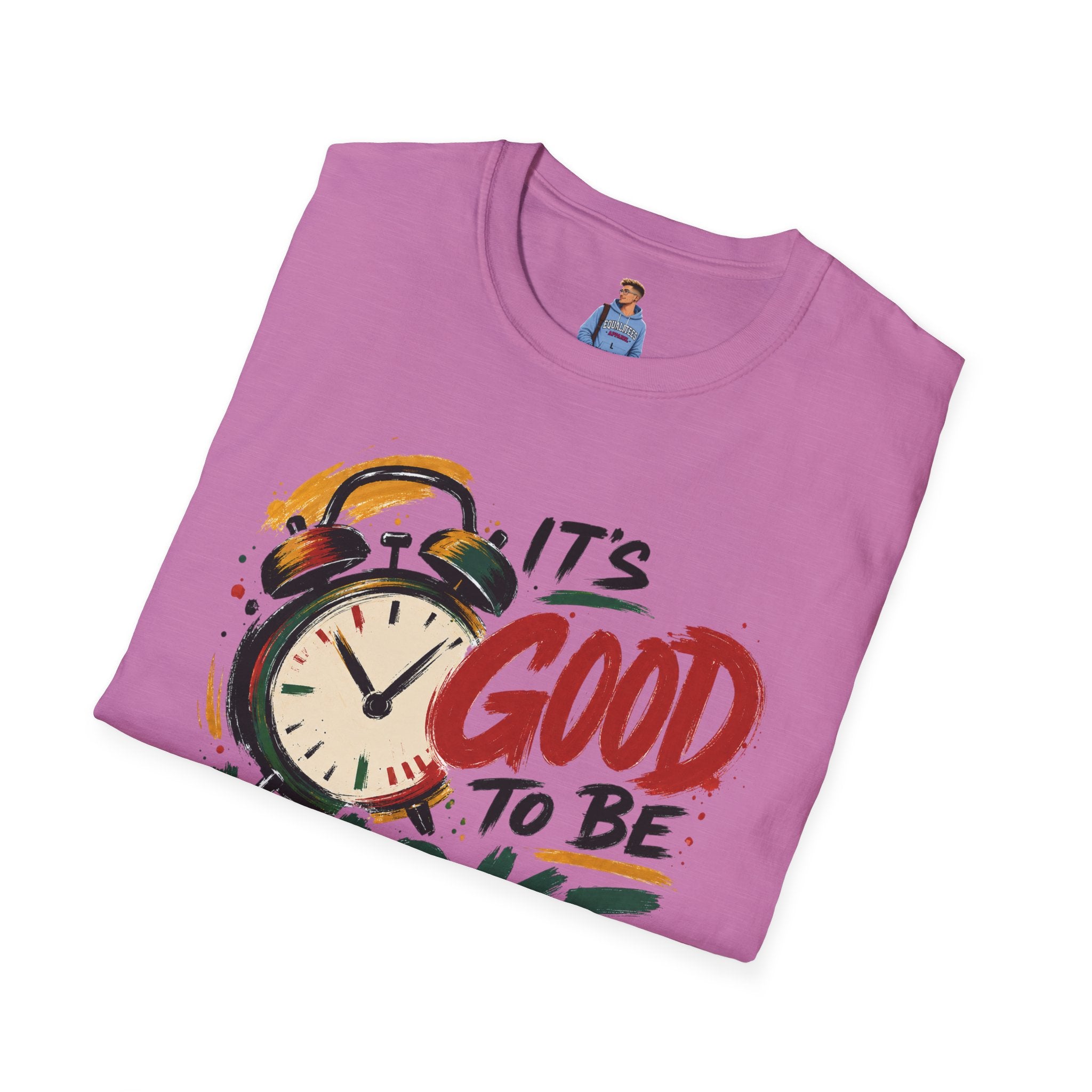T-Shirt — "It's Good To Be Woke" Graphic Tee (Alarm Clock Design)