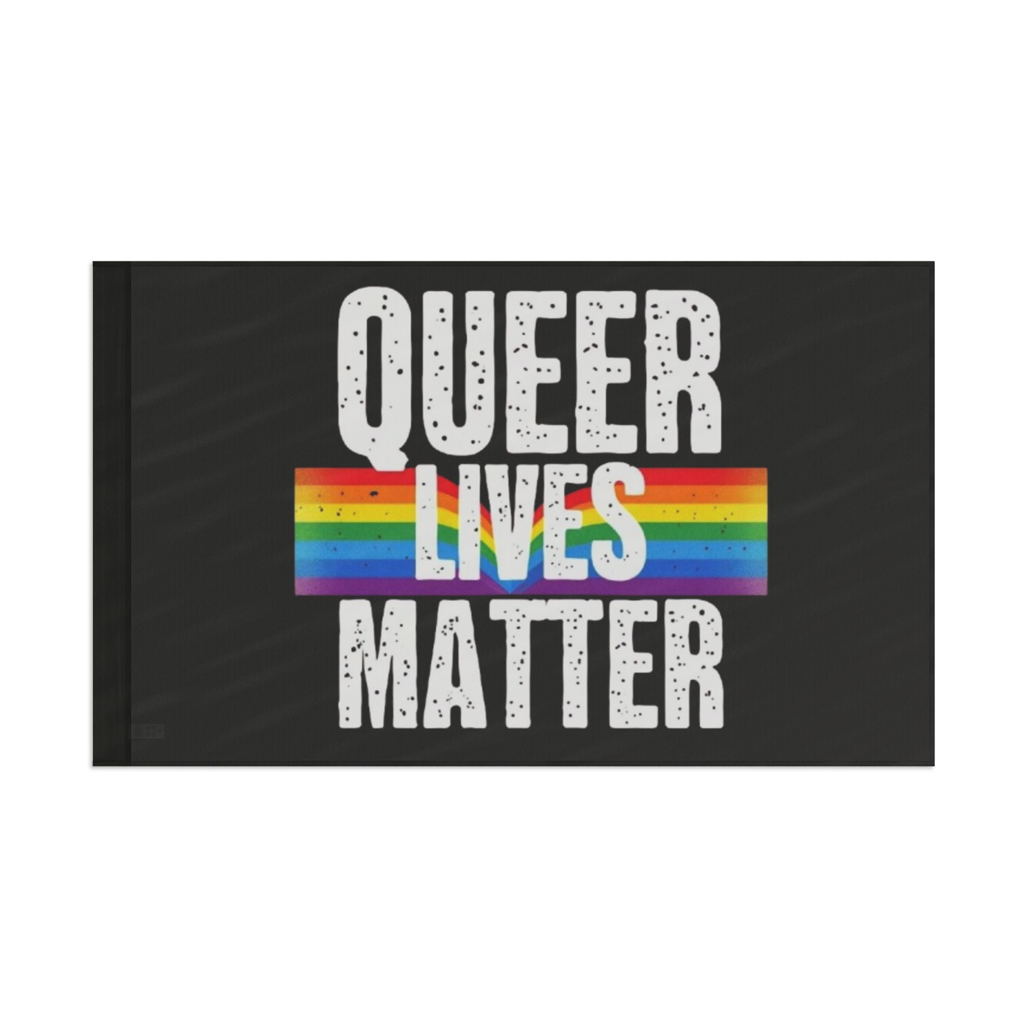 Queer Lives matter Flag - Aesthetic LGBTQ+ Banner for Celebration & Home Decor - EqualiTees.Me