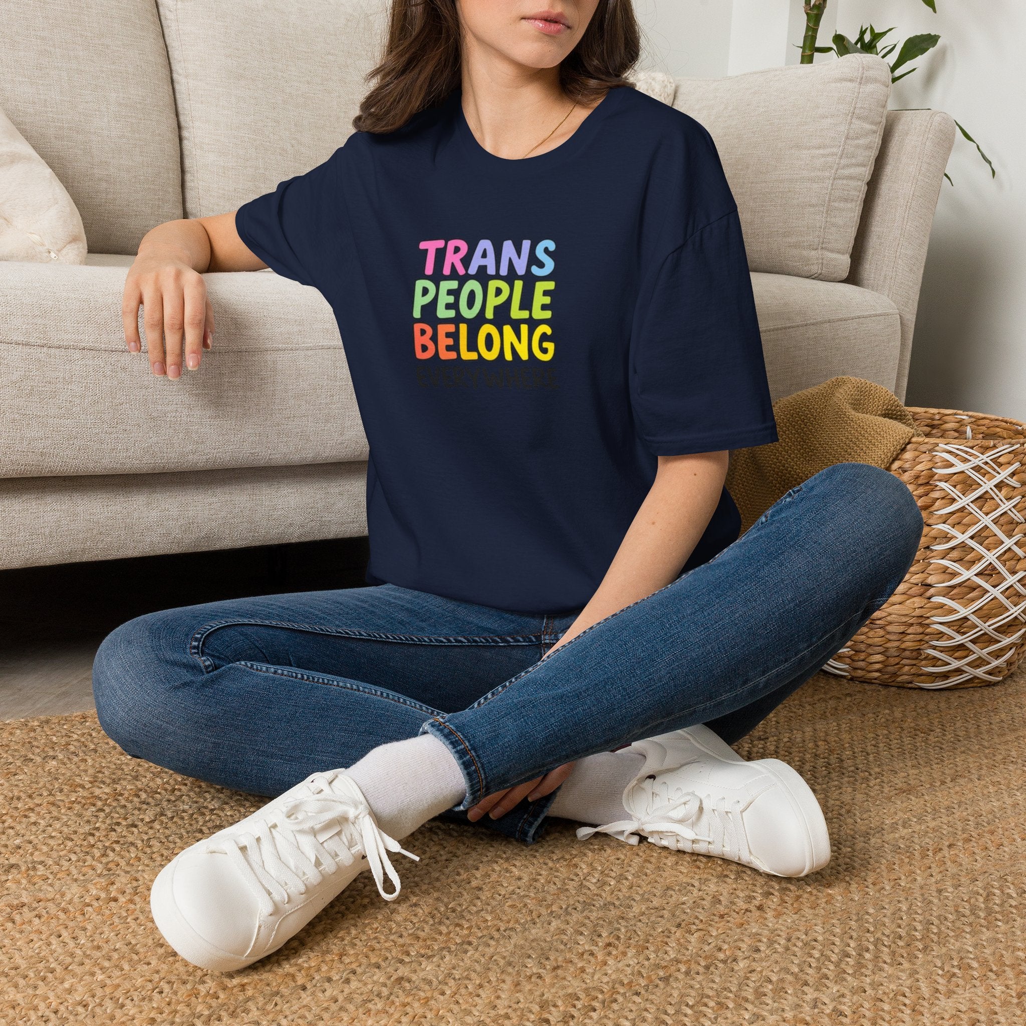 Trans People Belong Everywhere Unisex Softstyle T-Shirt