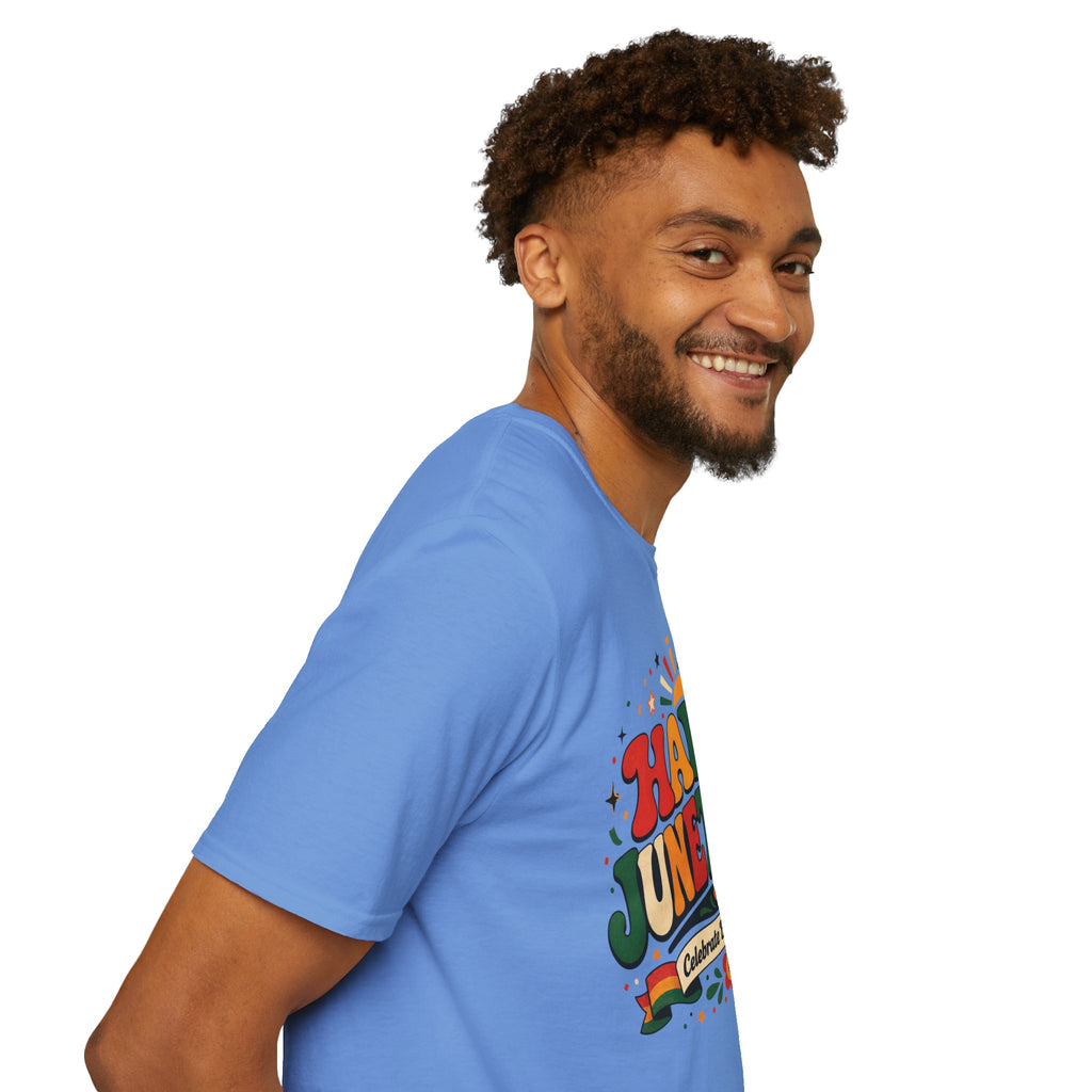 Juneteenth T-Shirt - "Happy Juneteenth" Retro Celebration Tee