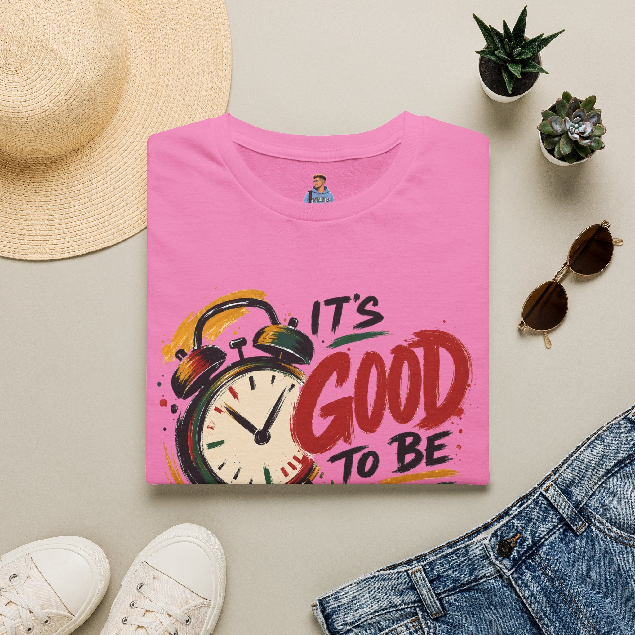 T-Shirt — "It's Good To Be Woke" Graphic Tee (Alarm Clock Design)