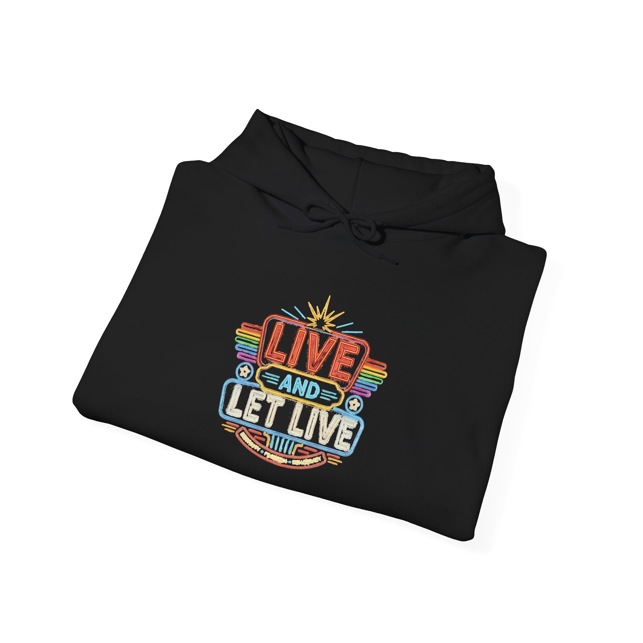 Live And Let Live Hoodie — Retro Peace Graphic Pullover