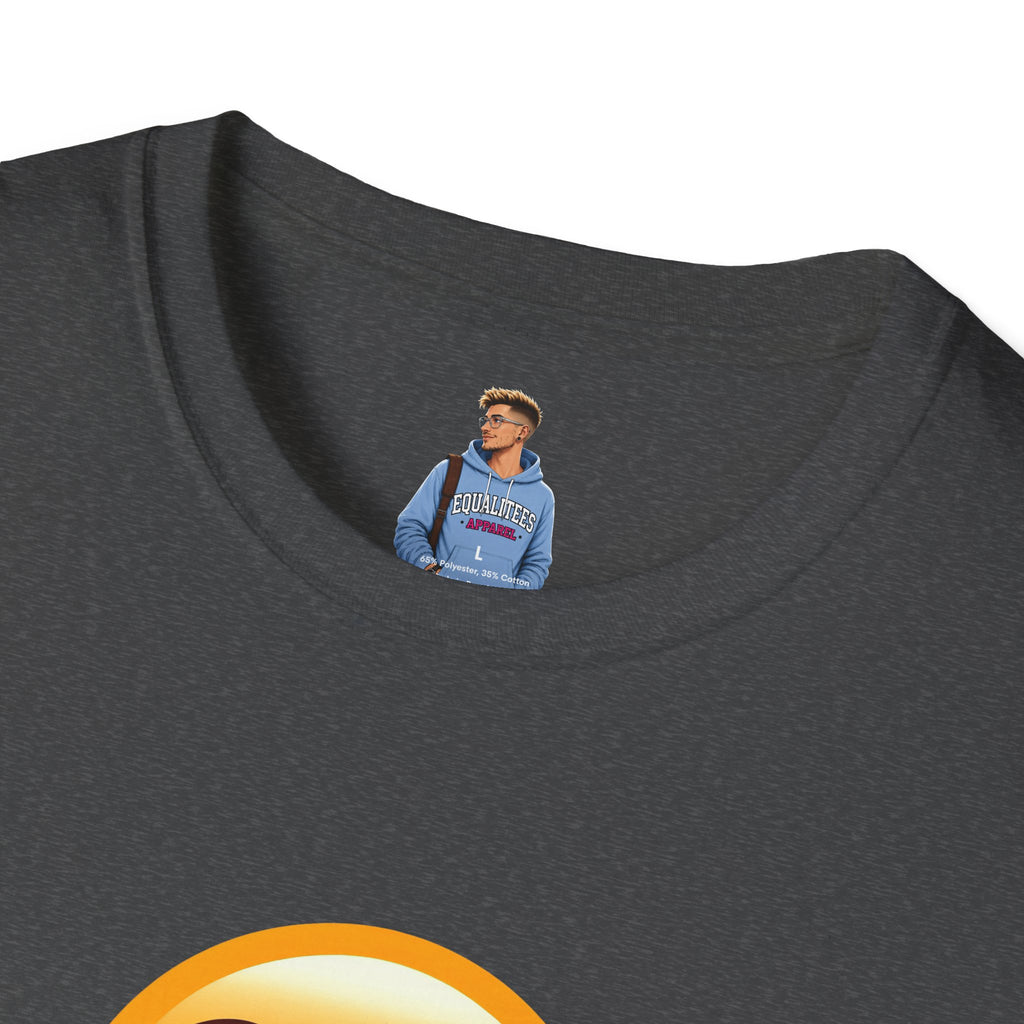 Camiseta unisex de estilo suave con emoji de ojos en blanco | Camiseta gráfica informal para el día a día
