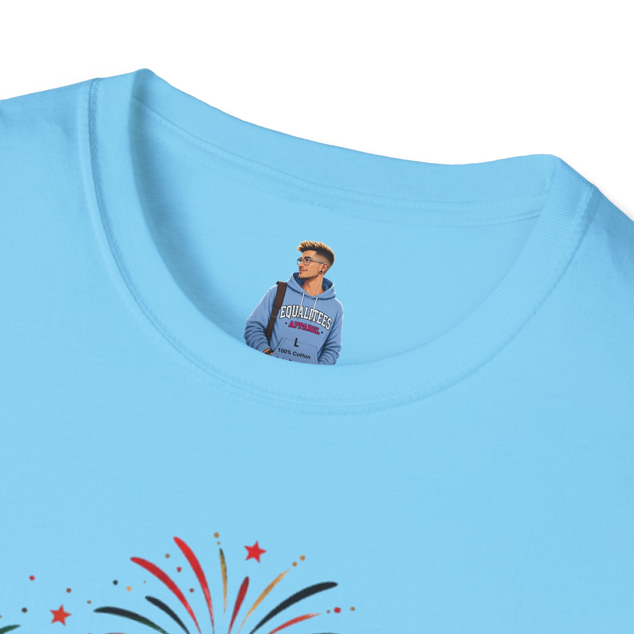 Juneteenth T-Shirt - "Happy Juneteenth" Fireworks Celebration Tee