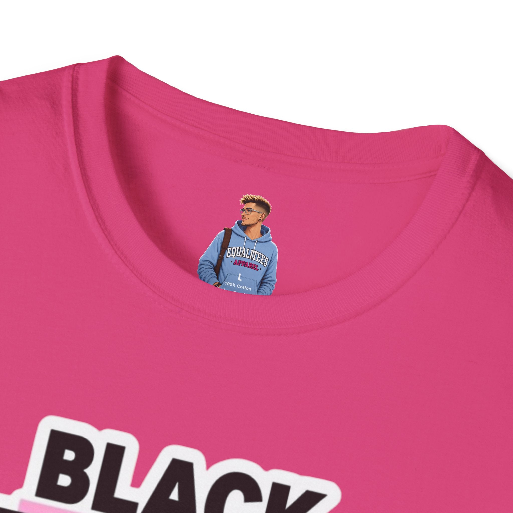 Unisex Softstyle T-Shirt - Black Trans Lives Matter Statement Tee