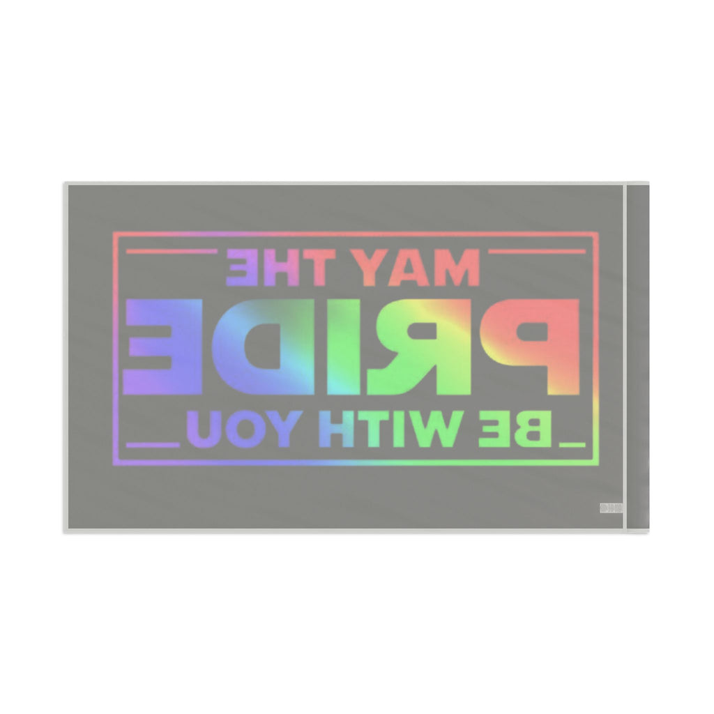 May the Pride Be With You Flag - Aesthetic LGBTQ+ Banner for Celebration & Home Decor - EqualiTees.Me