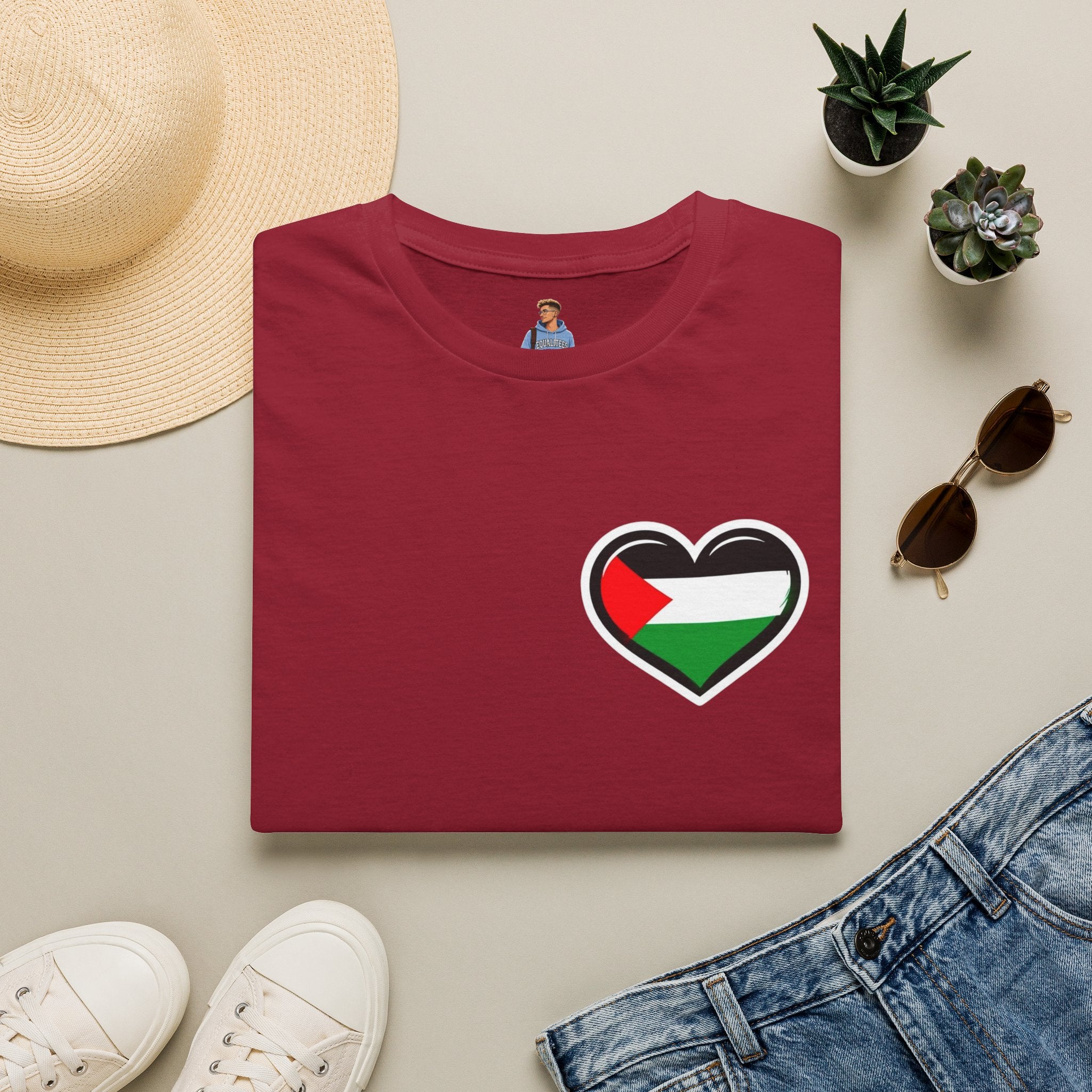 Camiseta unisex de estilo suave: "Apoya a Gaza y todos somos Palestina".
