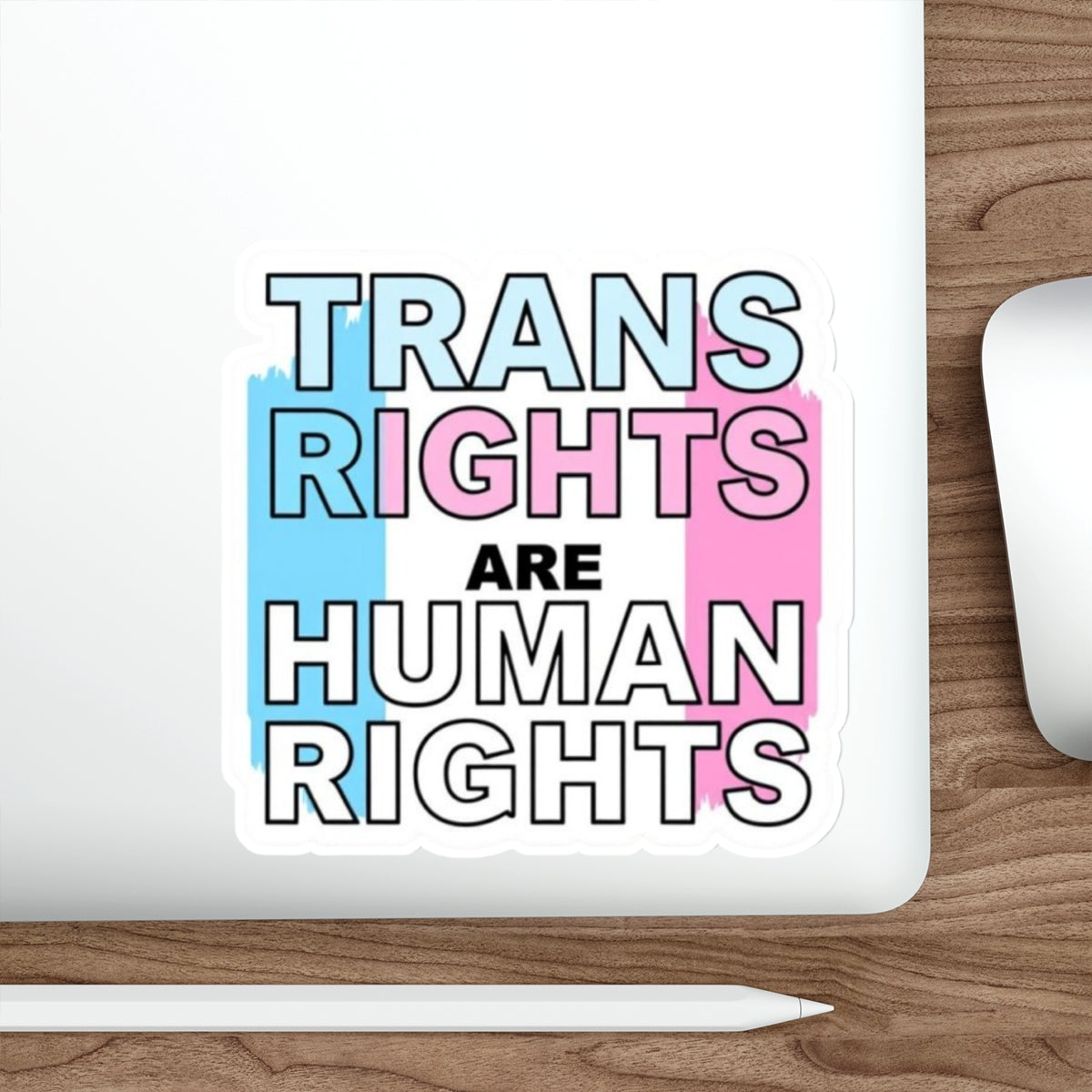 Die-Cut Stickers - TRANS RIGHTS ARE HUMAN RIGHTS - EqualiTees.Me