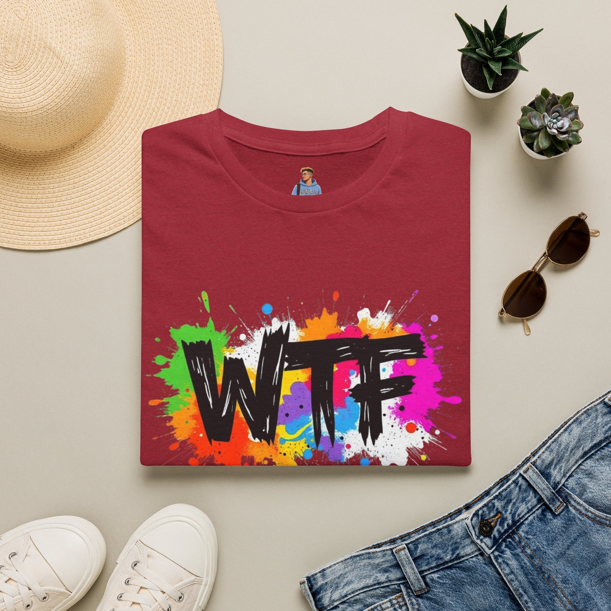 Bold Rainbow WTF Color Splash T-Shirt