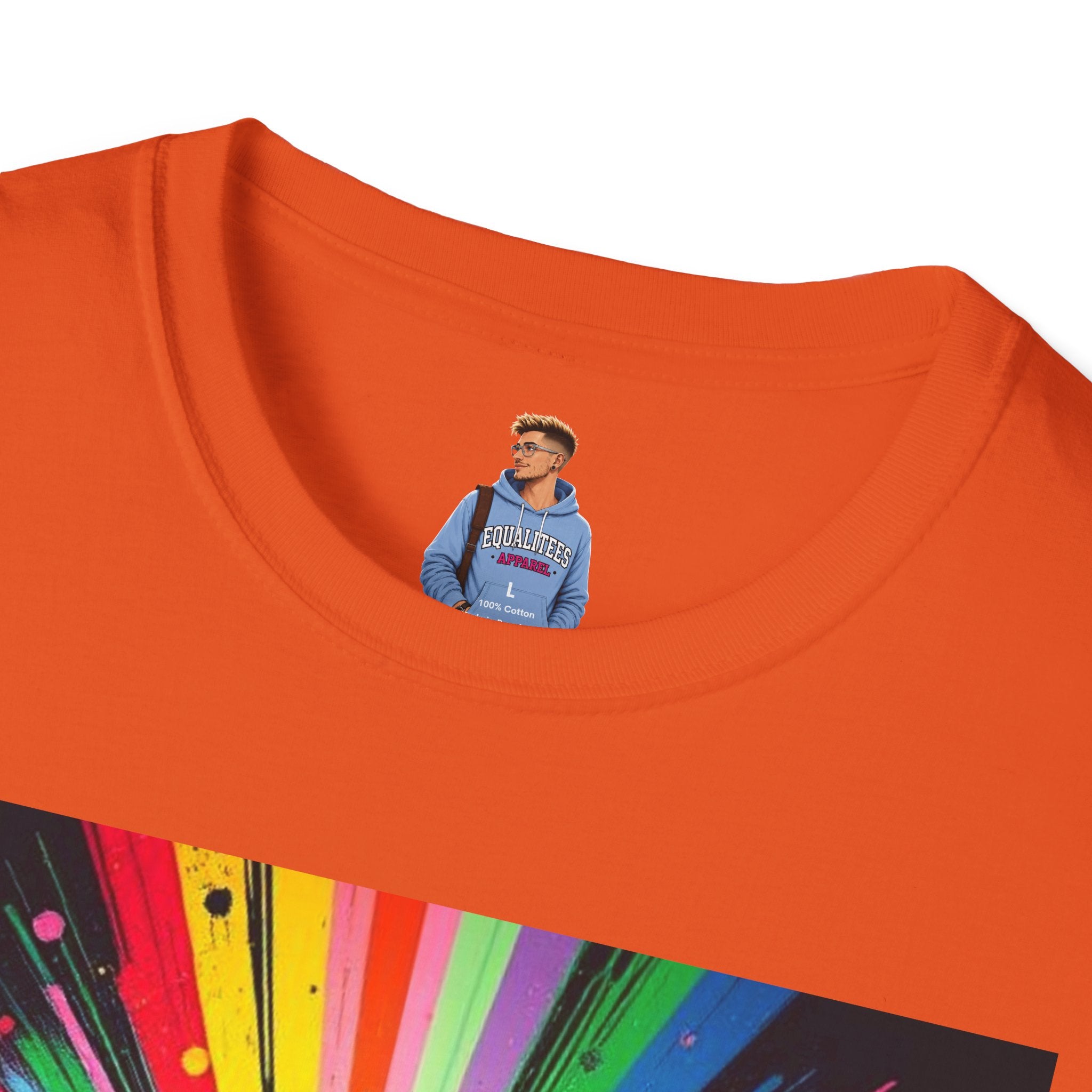 Unisex Softstyle T-Shirt - 'Queer People Belong Everywhere' Pride Graphic Tee