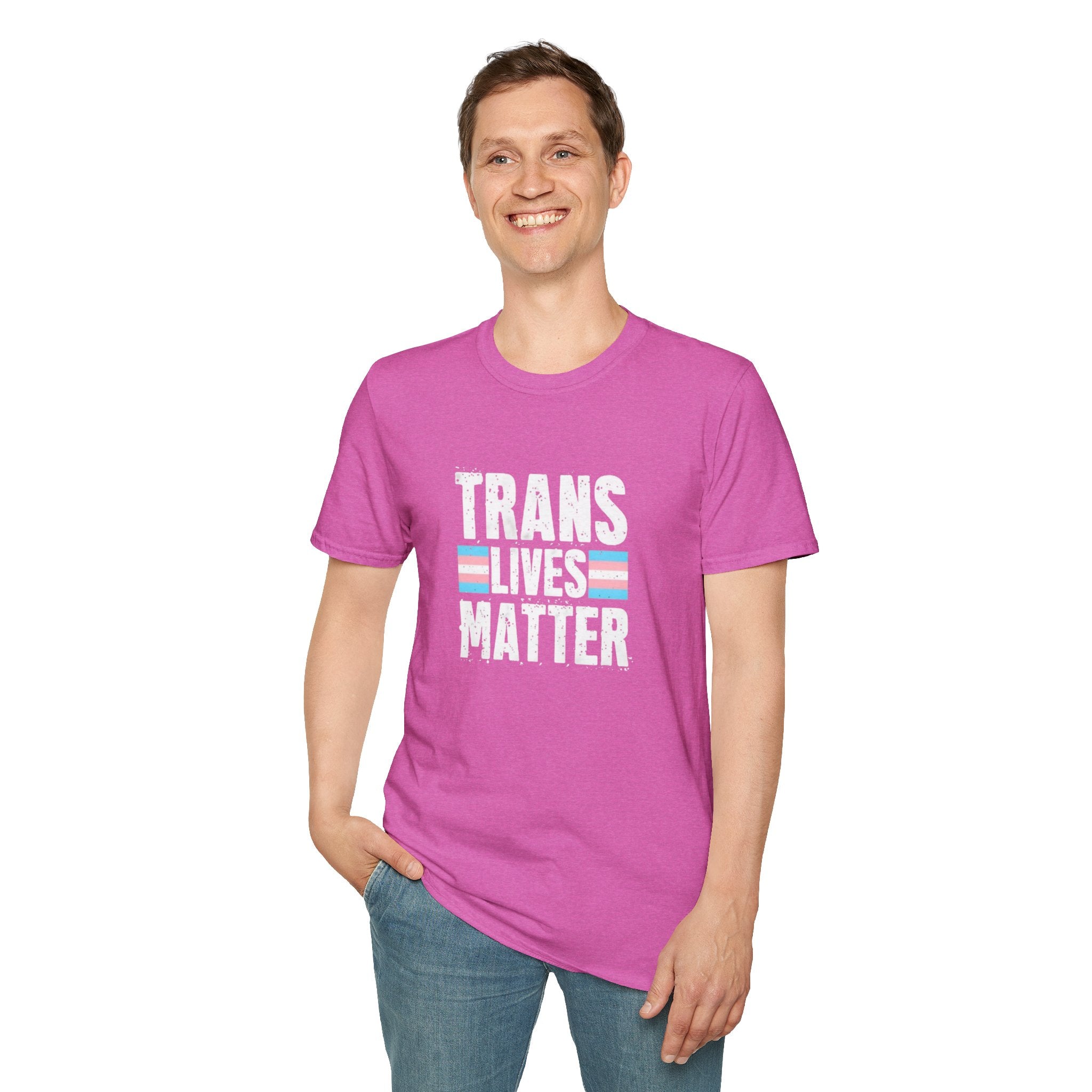 Trans Lives Matter Unisex Softstyle T-Shirt - Support LGBTQ+ Rights