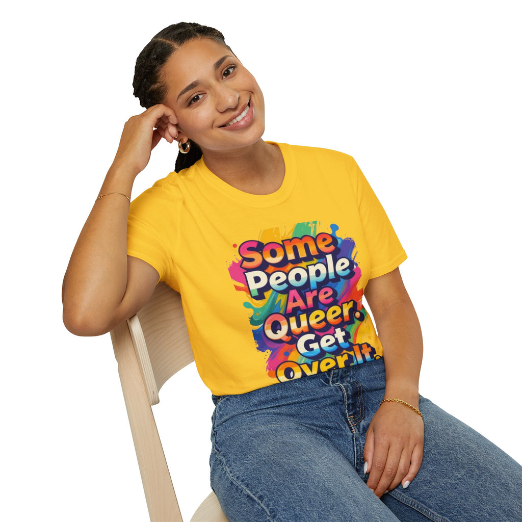 Some People Are Queer T-Shirt Rainbow Graphic