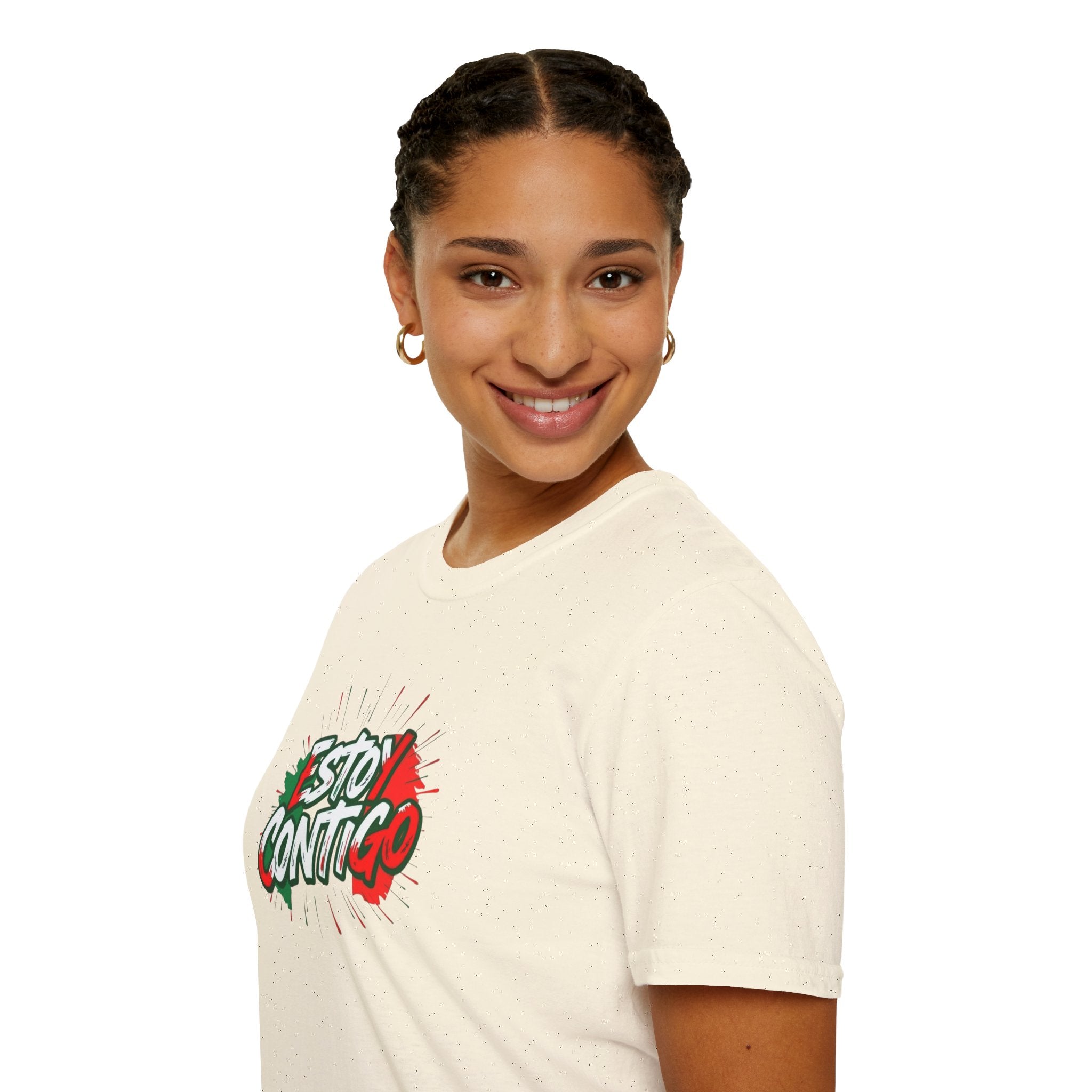Estoy Contigo (I Am With You) Los inmigrantes hacen grande a Estados Unidos Camiseta unisex de estilo suave Camiseta clásica de protesta